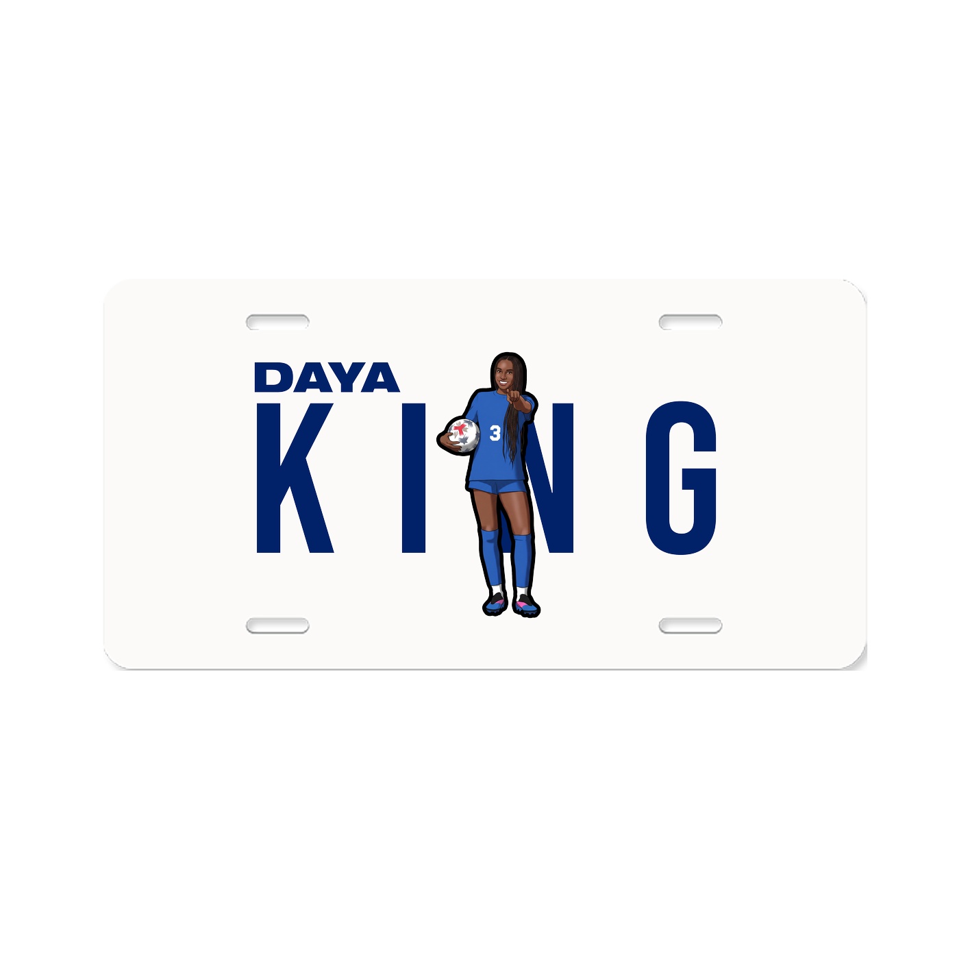 License Plate — Player Name in Classic