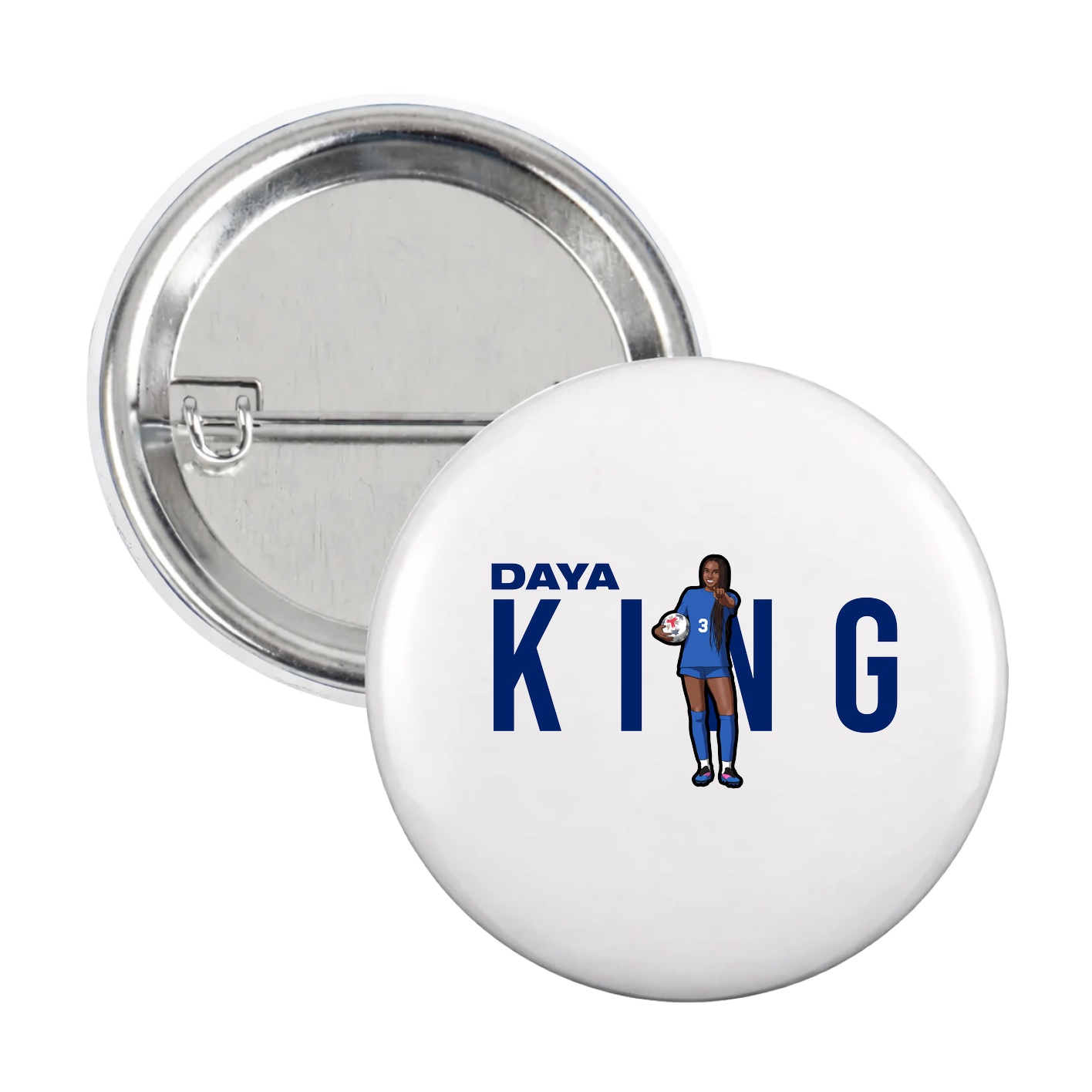 Game Day Button — Player Name in White
