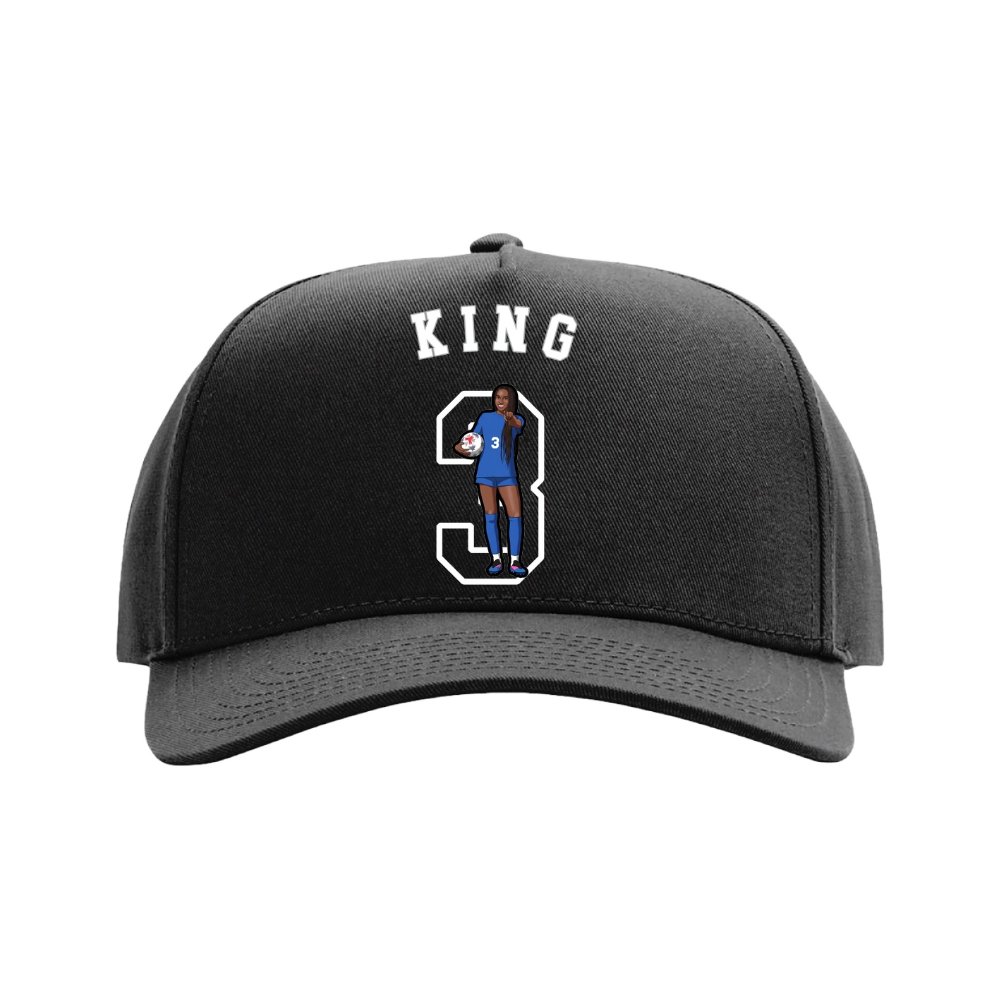 Full Fabric Five-Panel Champ Cap — Shirsey Arch in Black