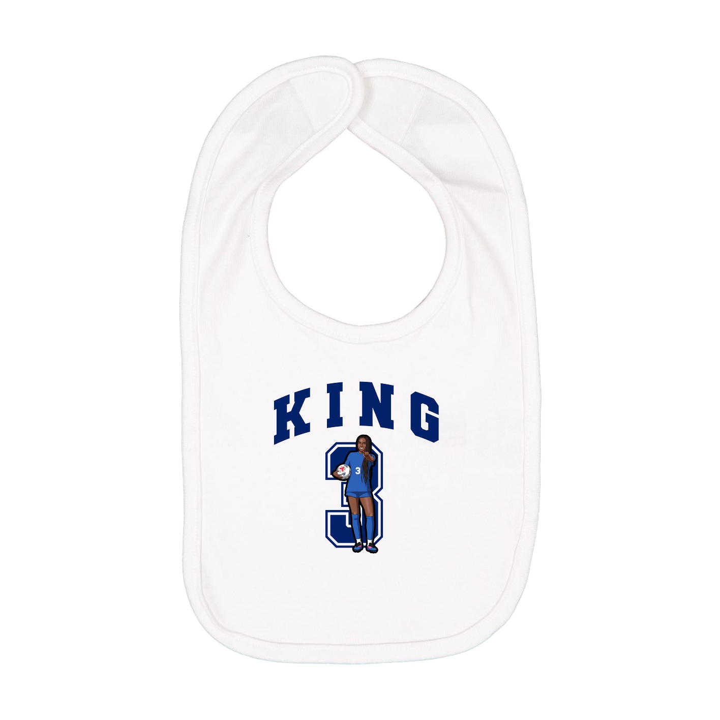 Infant Bib — Number in White