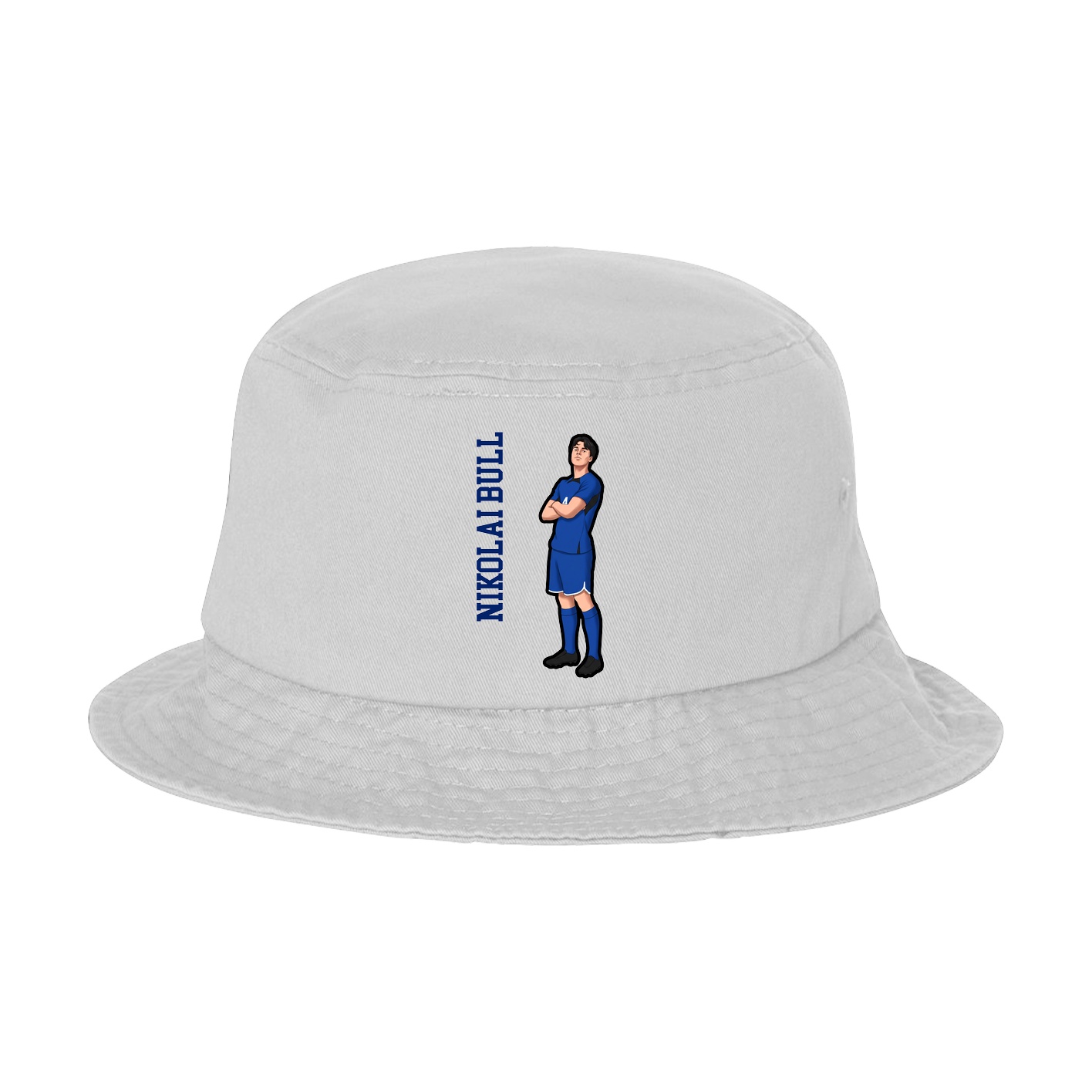 Bucket Cap — Name Vertical in White