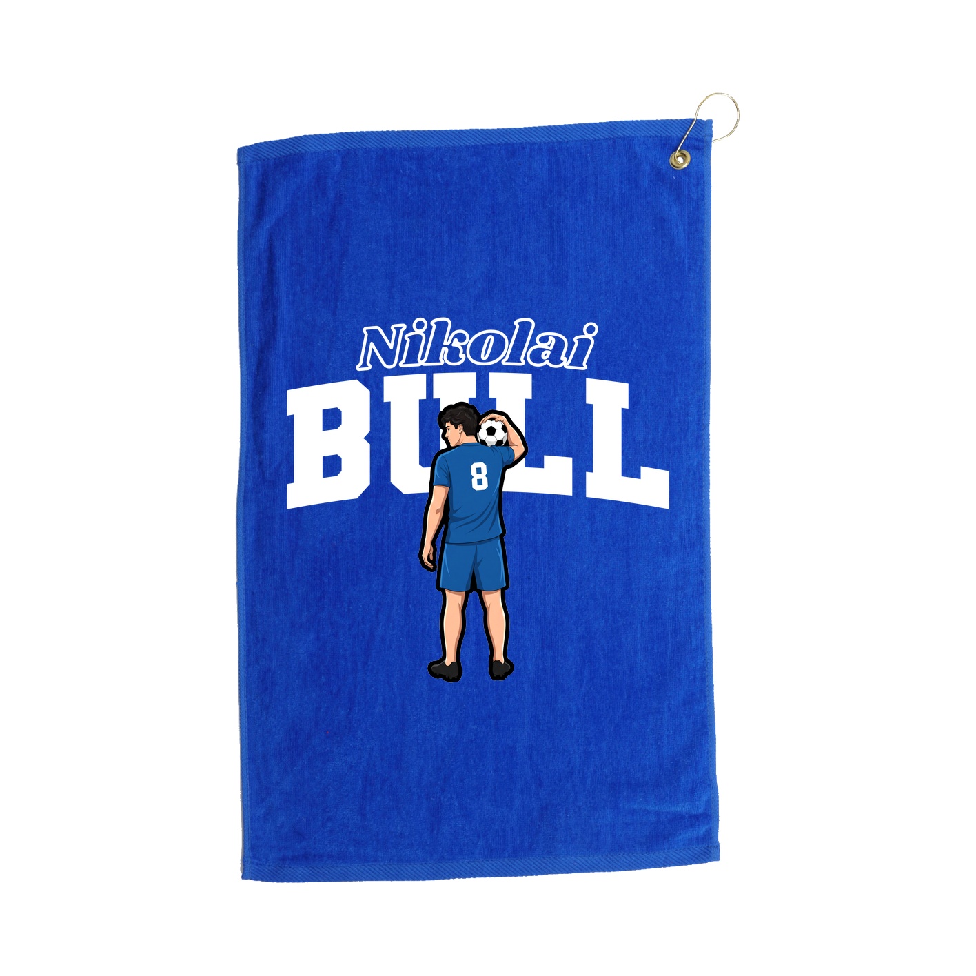 Golf Towel — Name Arch in Royal