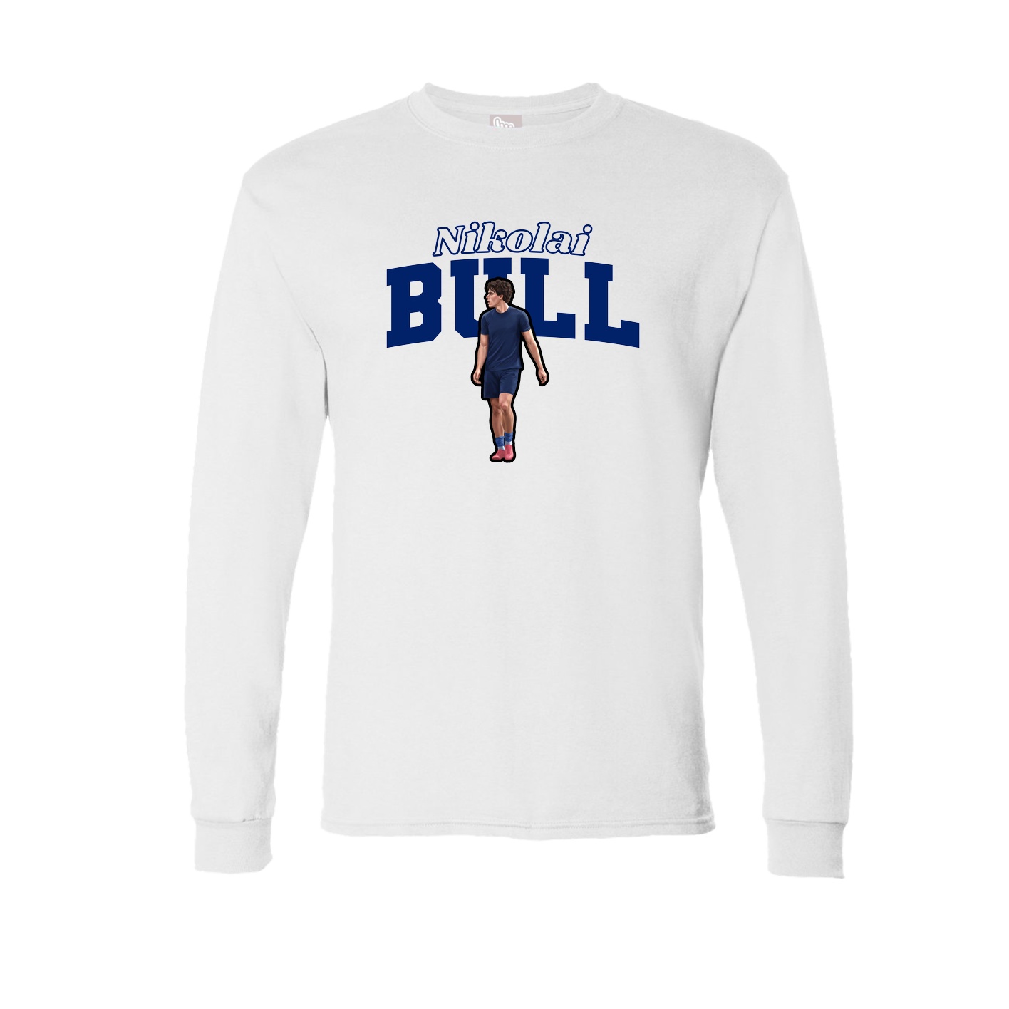 Long Sleeve Tee — Name Arch in White