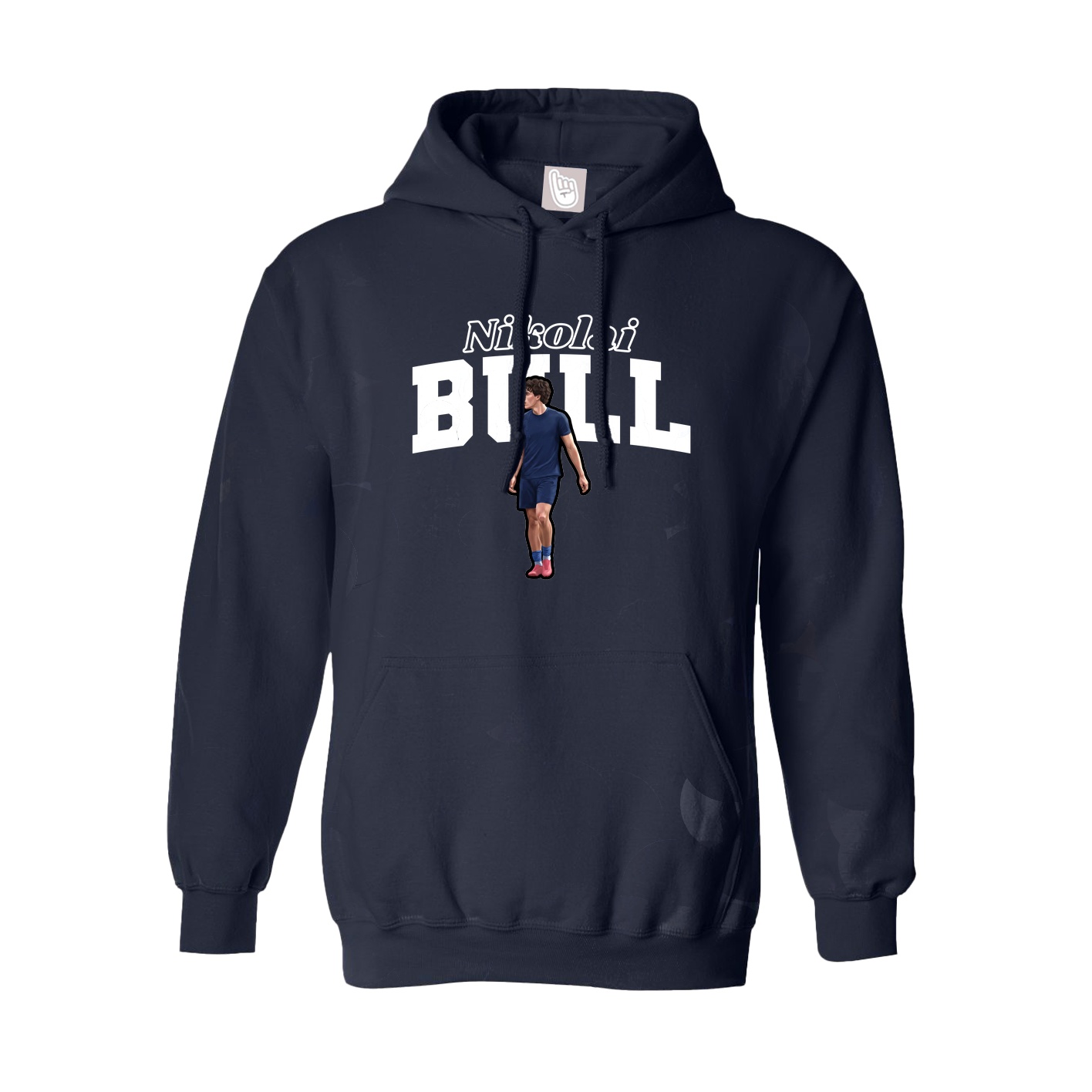 Youth Hoodie — Name Arch in Navy