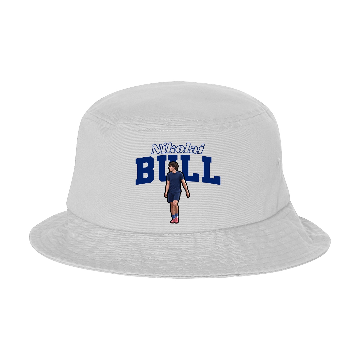Bucket Cap — Name Arch in White