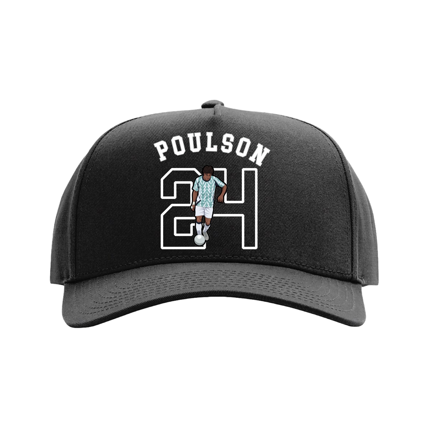 Full Fabric Five-Panel Champ Cap — Shirsey Arch in Black