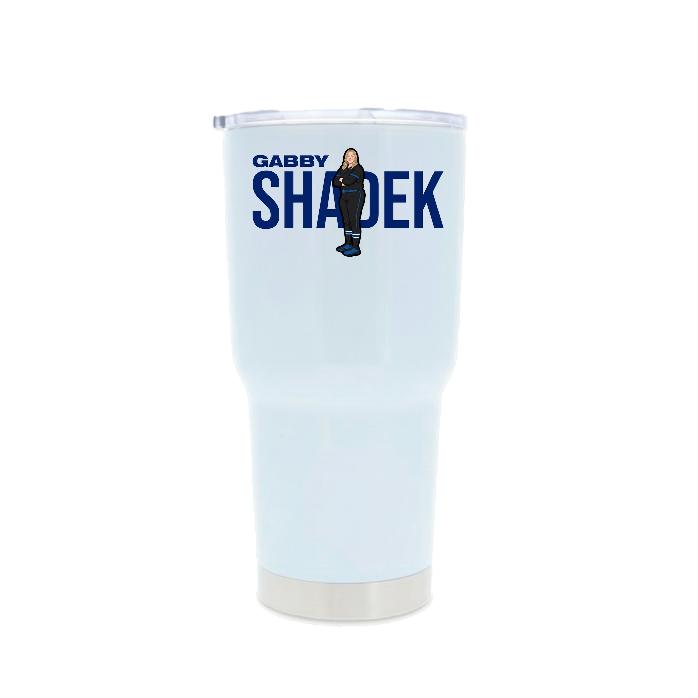 30oz Stainless Steel Tumbler — Player Name in White