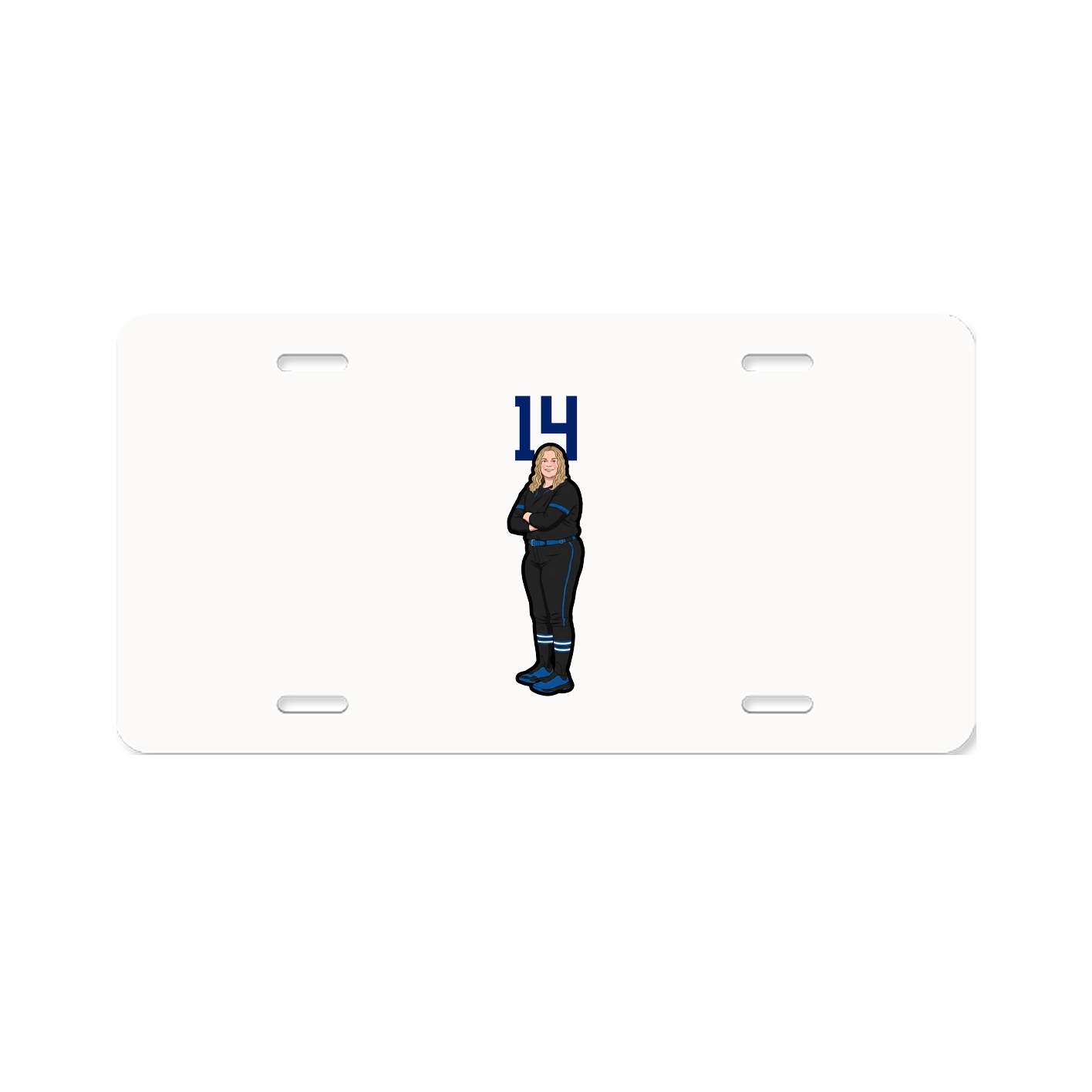 License Plate — Number Top in Classic