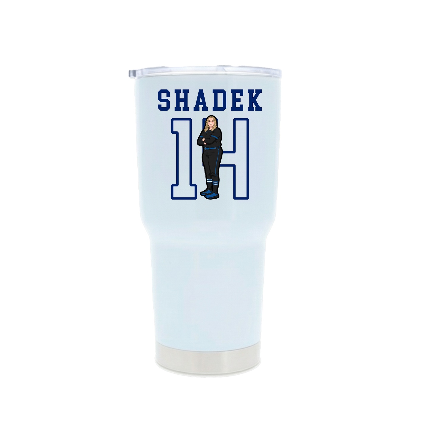 30oz Stainless Steel Tumbler — Shirsey in White