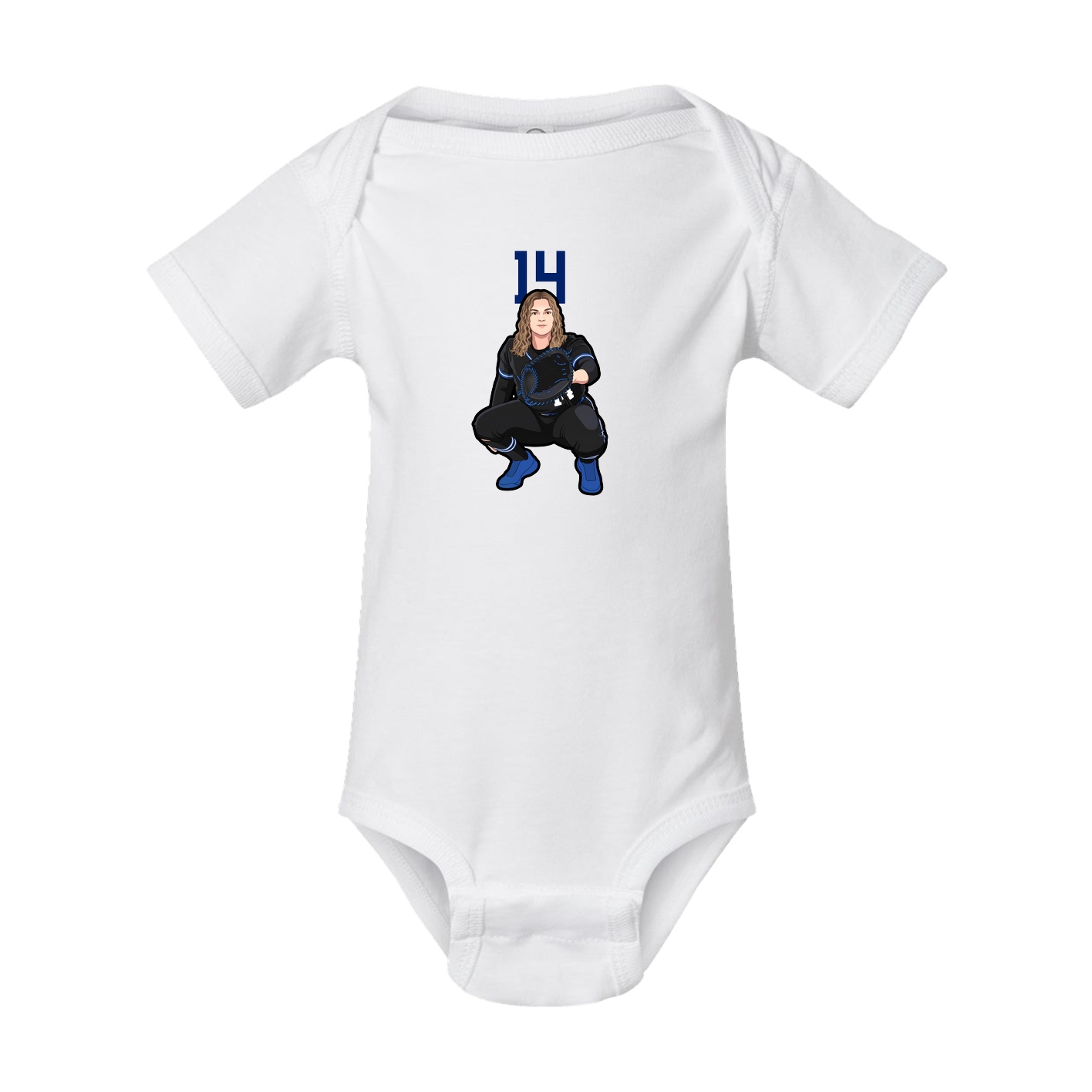 Baby Onesie — Number Top in White