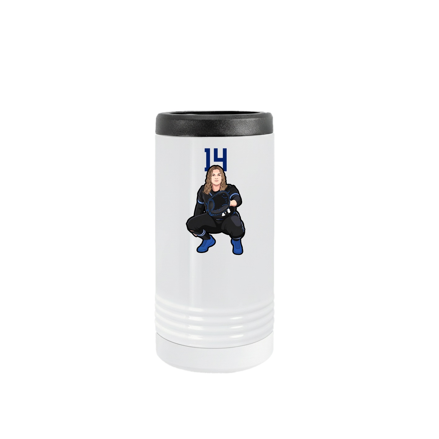 Slim Beverage Holder — Number Top in White