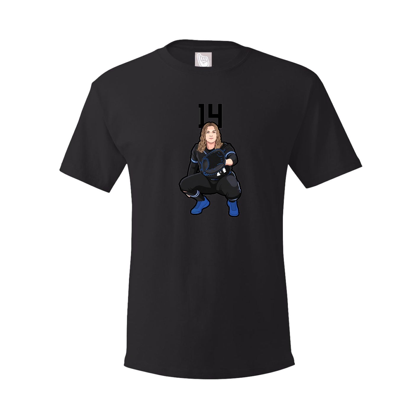 Youth Tee — Number Top in Black