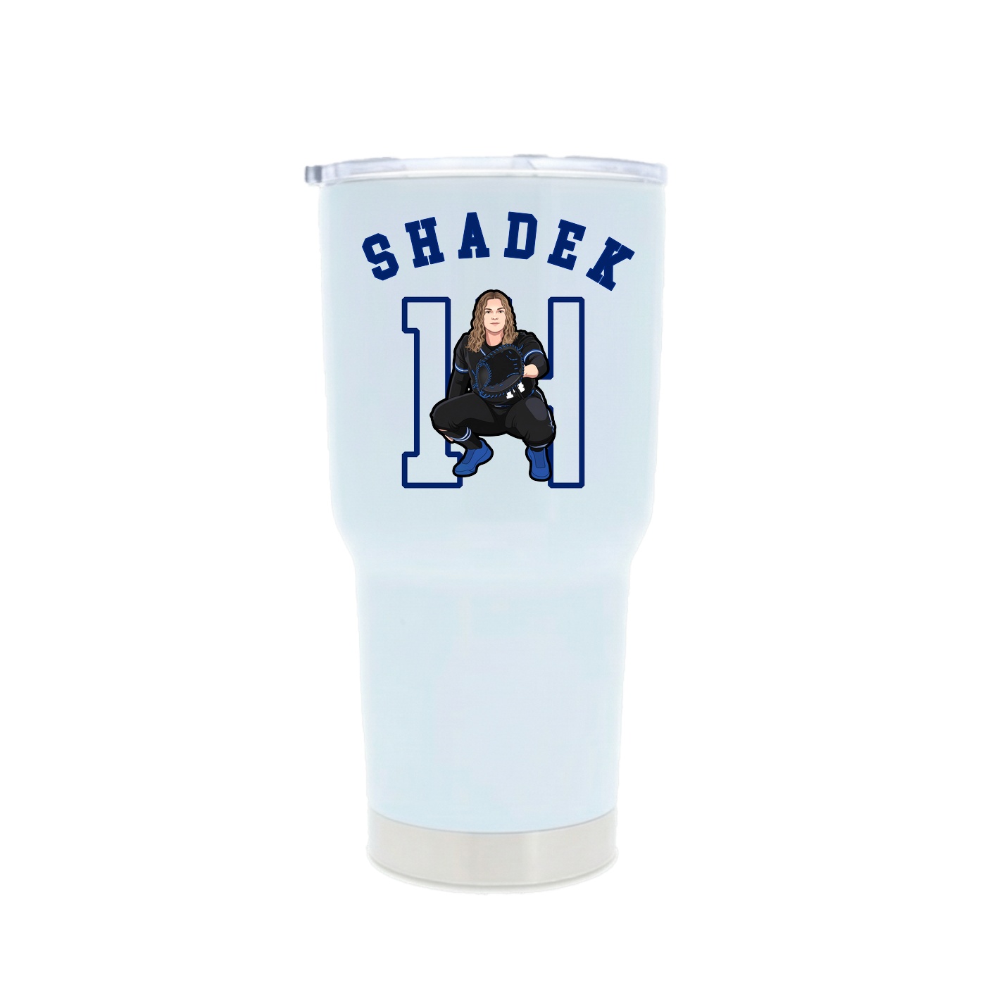 30oz Stainless Steel Tumbler — Shirsey Arch in White