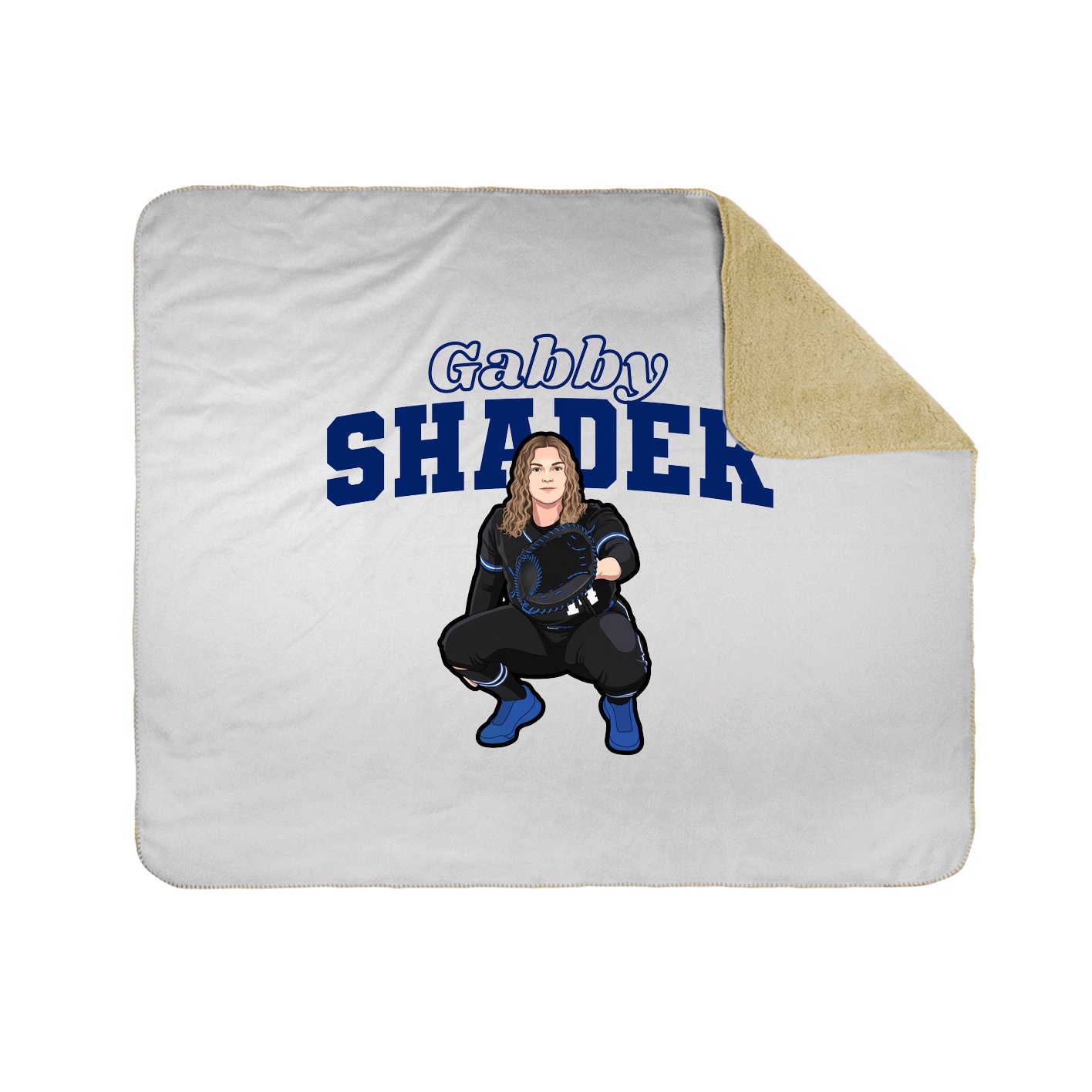 Throw Blanket — Name Arch in White