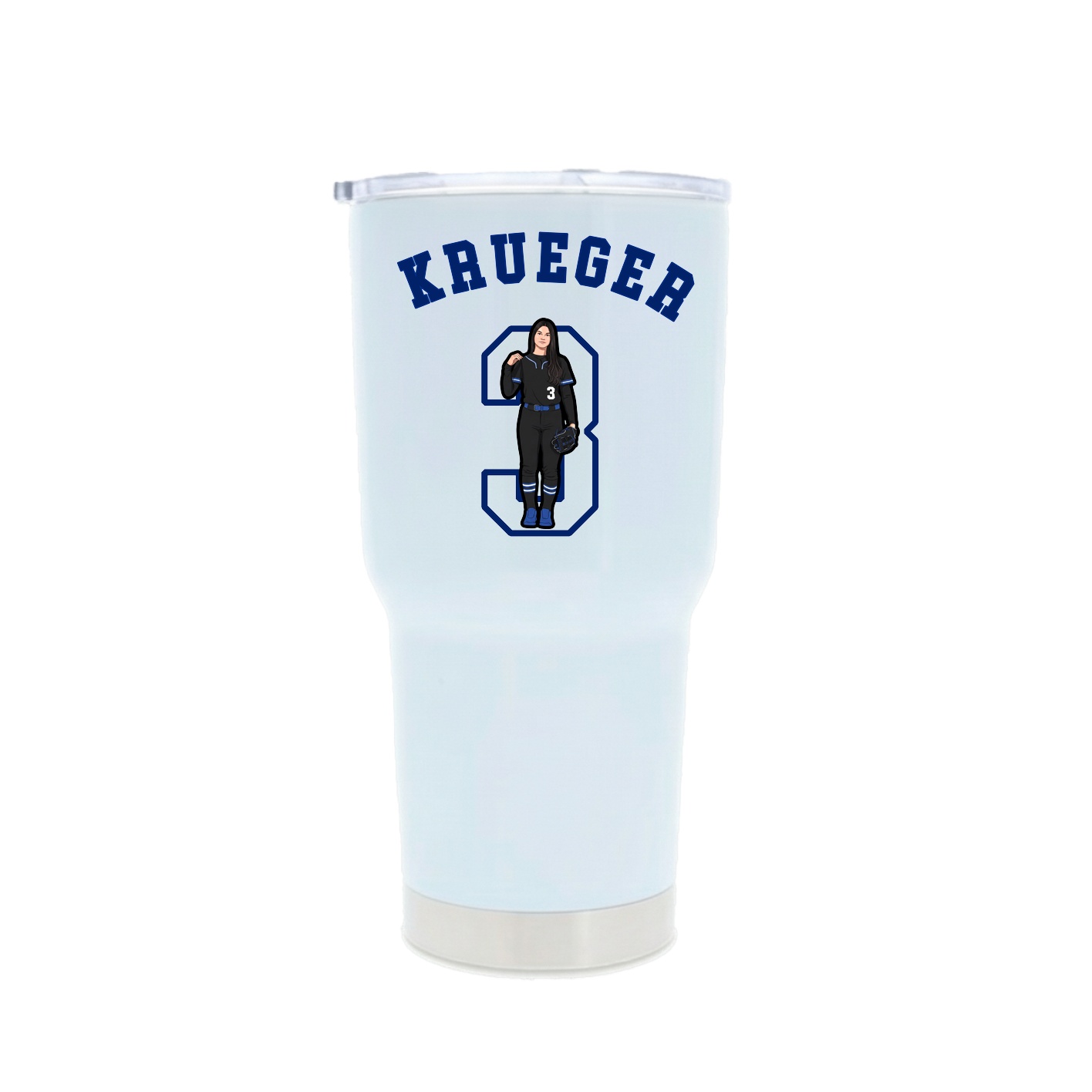 30oz Stainless Steel Tumbler — Shirsey Arch in White