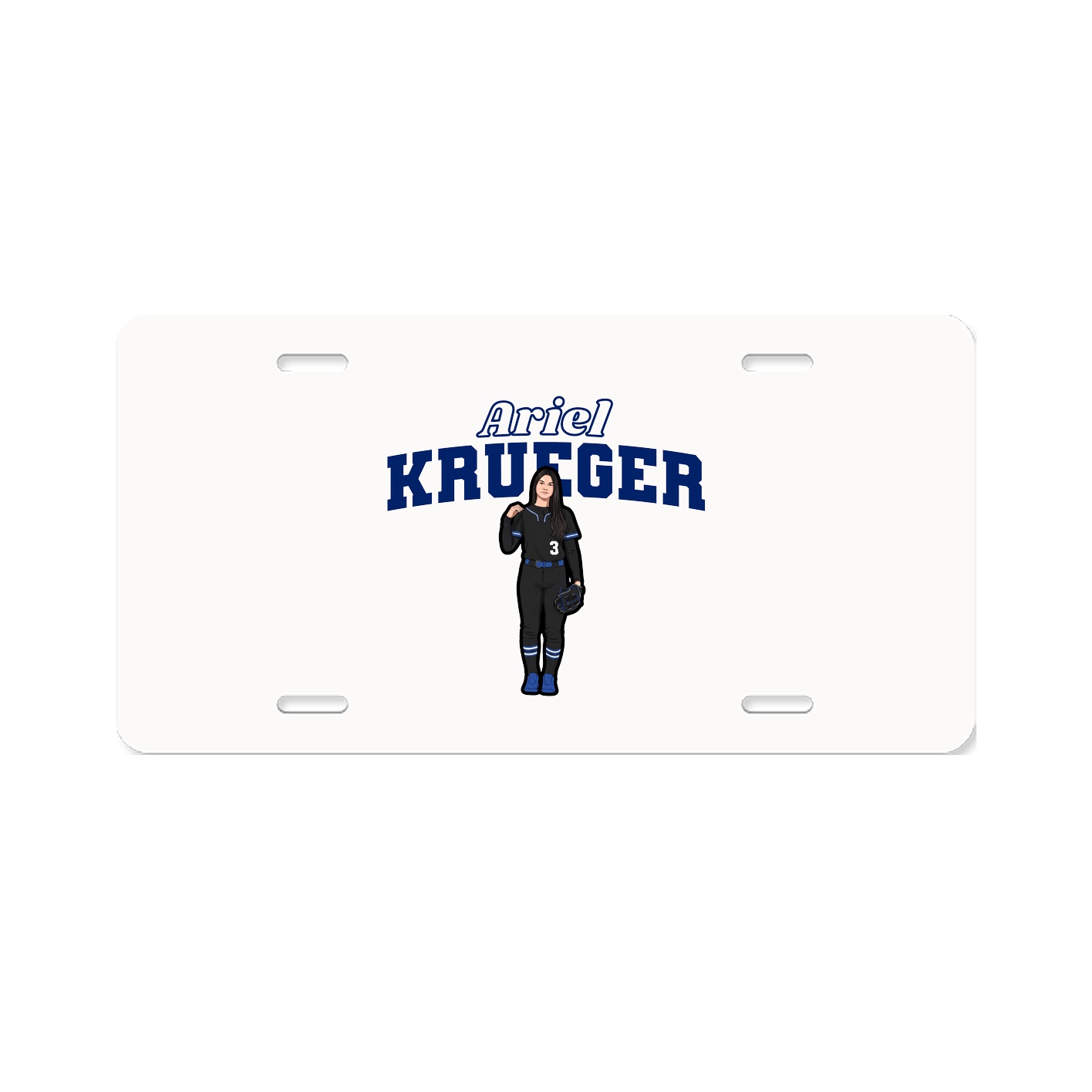 License Plate — Name Arch in Classic