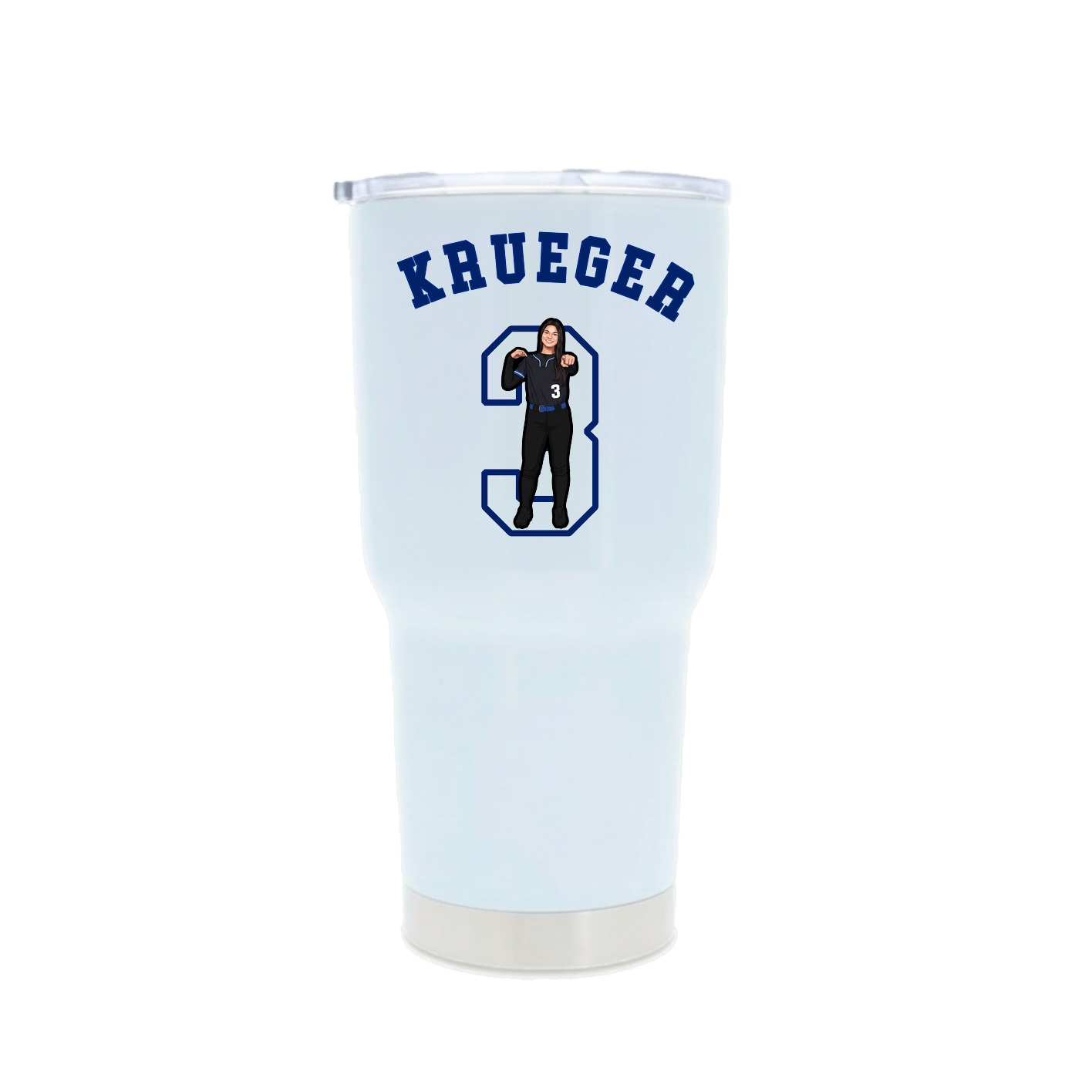 30oz Stainless Steel Tumbler — Shirsey Arch in White