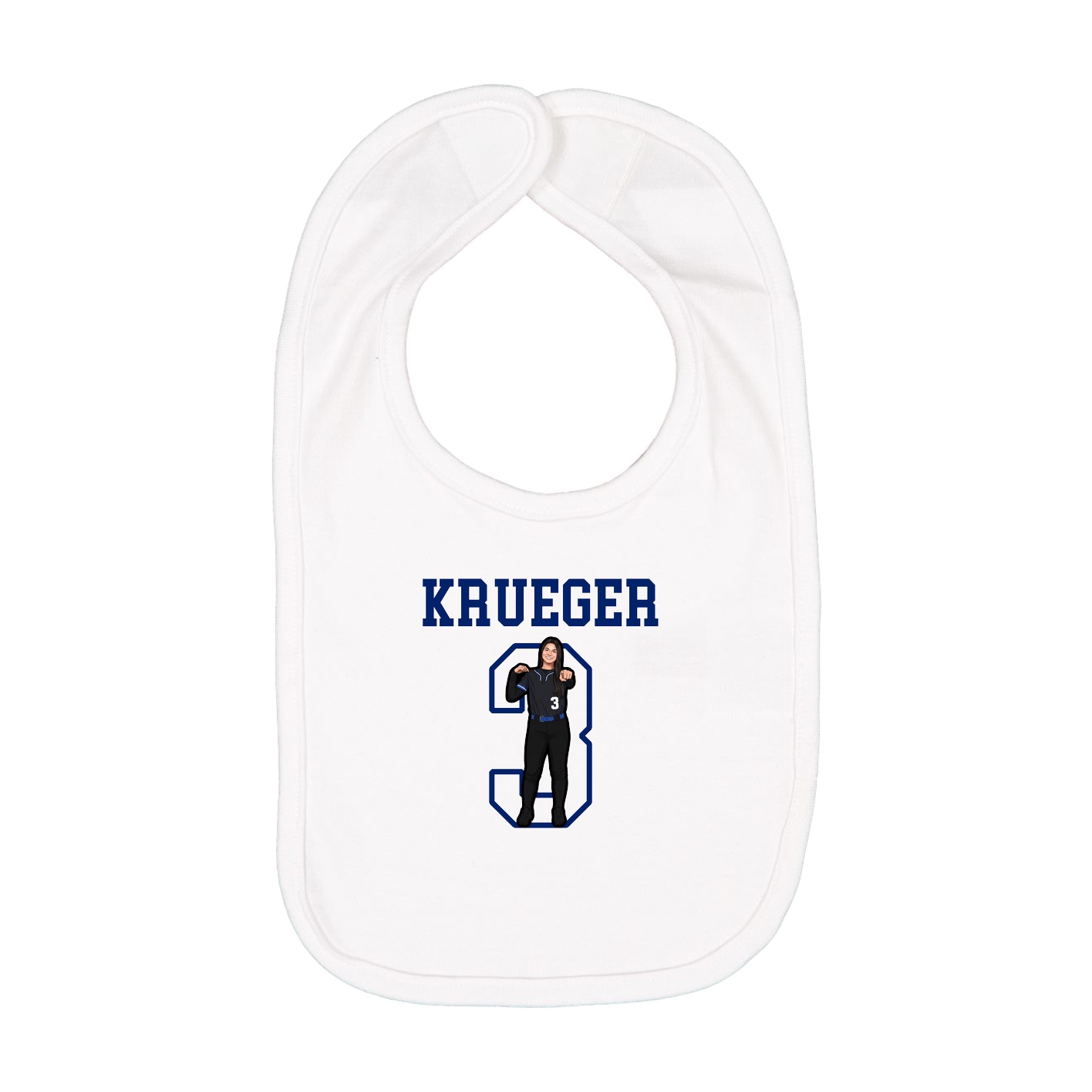 Infant Bib — Shirsey in White