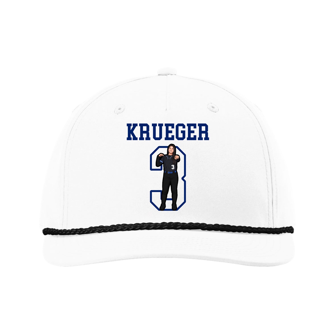 Five-Panel Classic Rope Cap — Shirsey in White