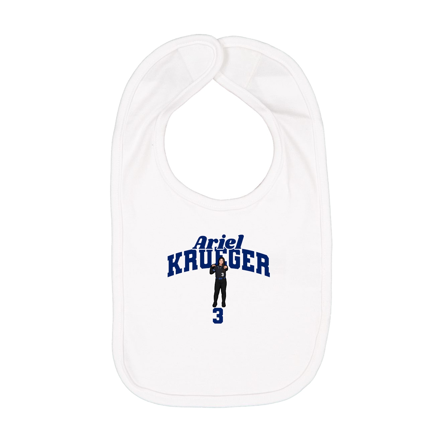 Infant Bib — Signature Arch in White