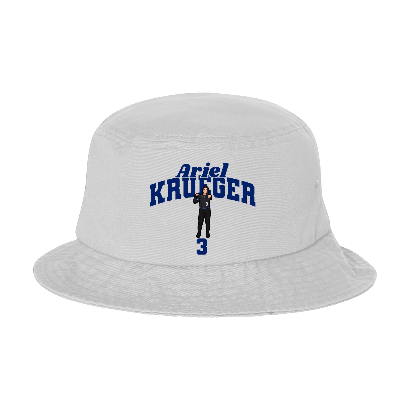 Bucket Cap — Signature Arch in White