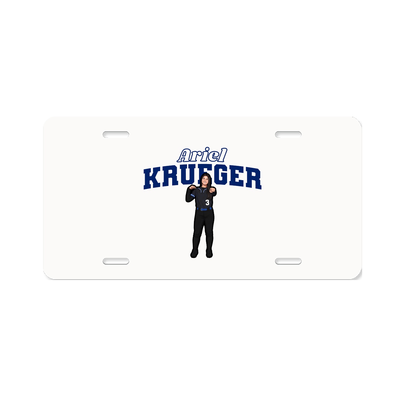 License Plate — Name Arch in Classic