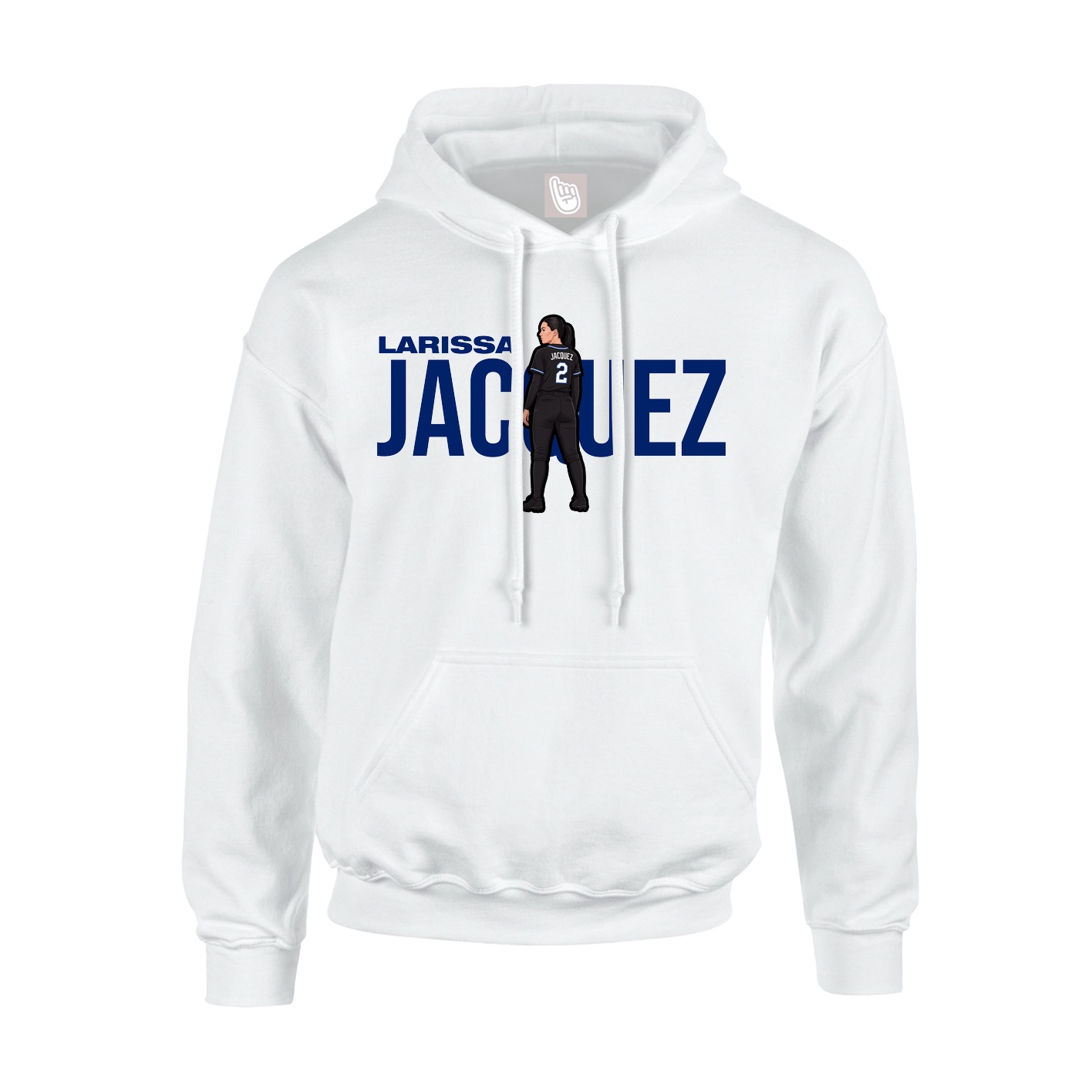 Youth Hoodie — Player Name in White