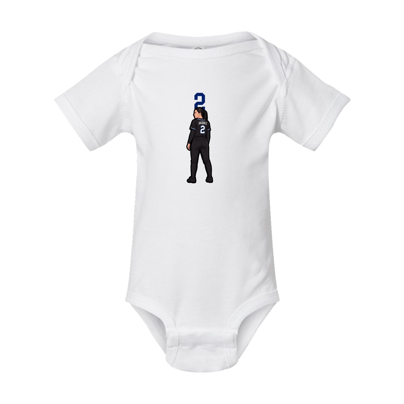 Baby Onesie — Number Top in White