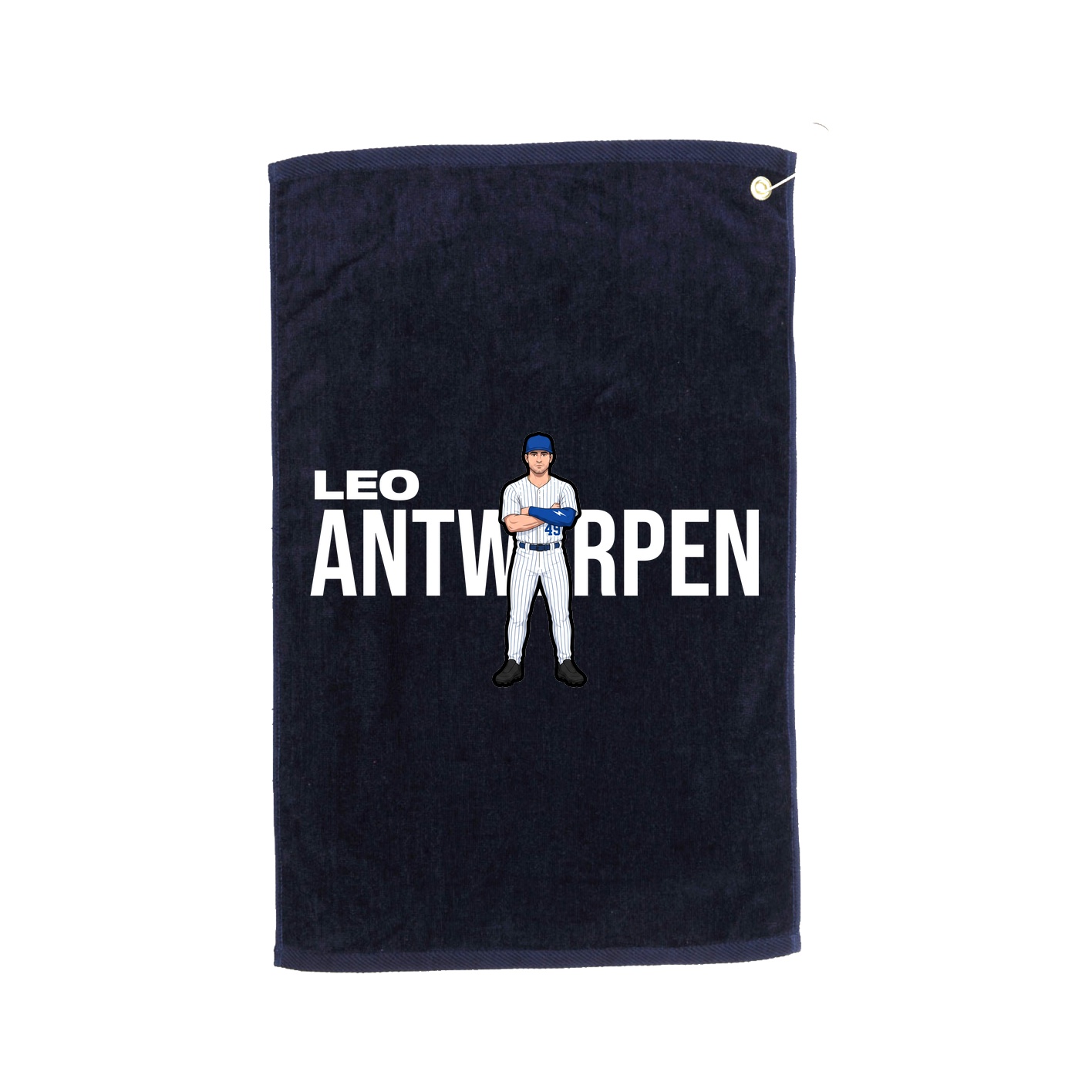 Golf Towel — Player Name in Navy