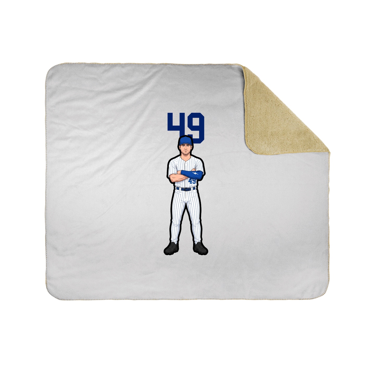 Throw Blanket — Number Top in White