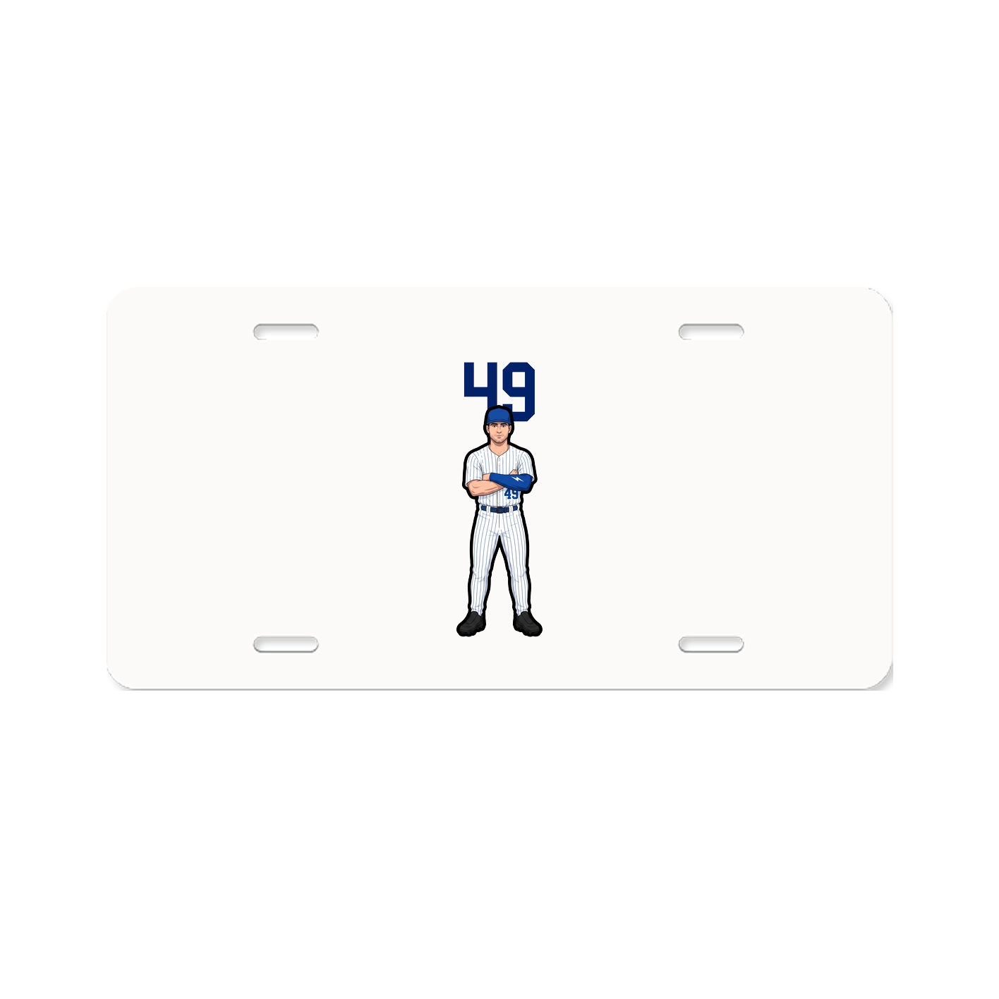 License Plate — Number Top in Classic