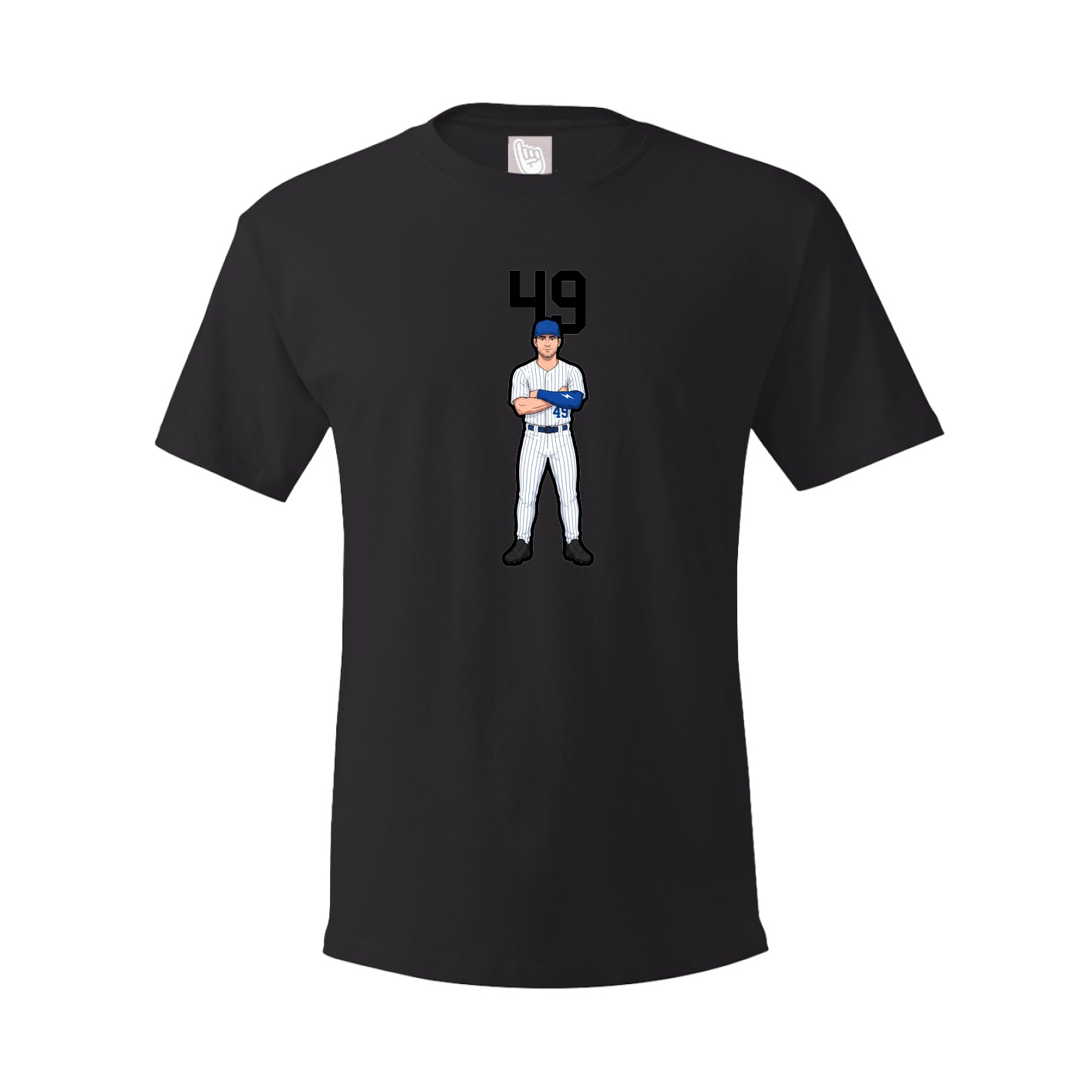 Youth Tee — Number Top in Black