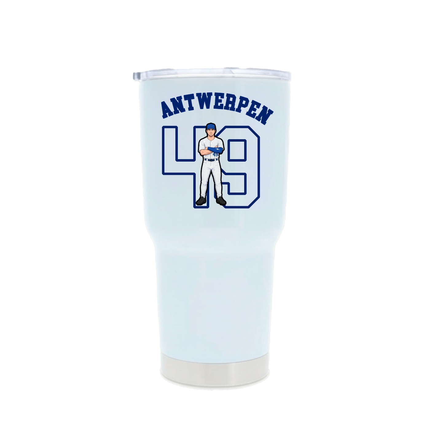 30oz Stainless Steel Tumbler — Shirsey Arch in White