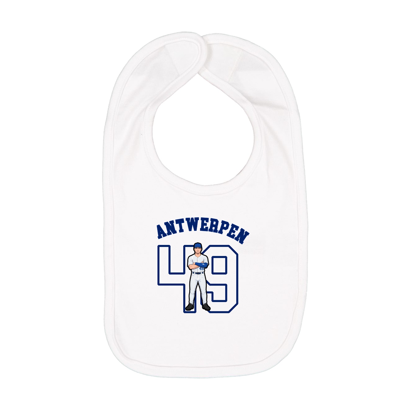 Infant Bib — Shirsey Arch in White
