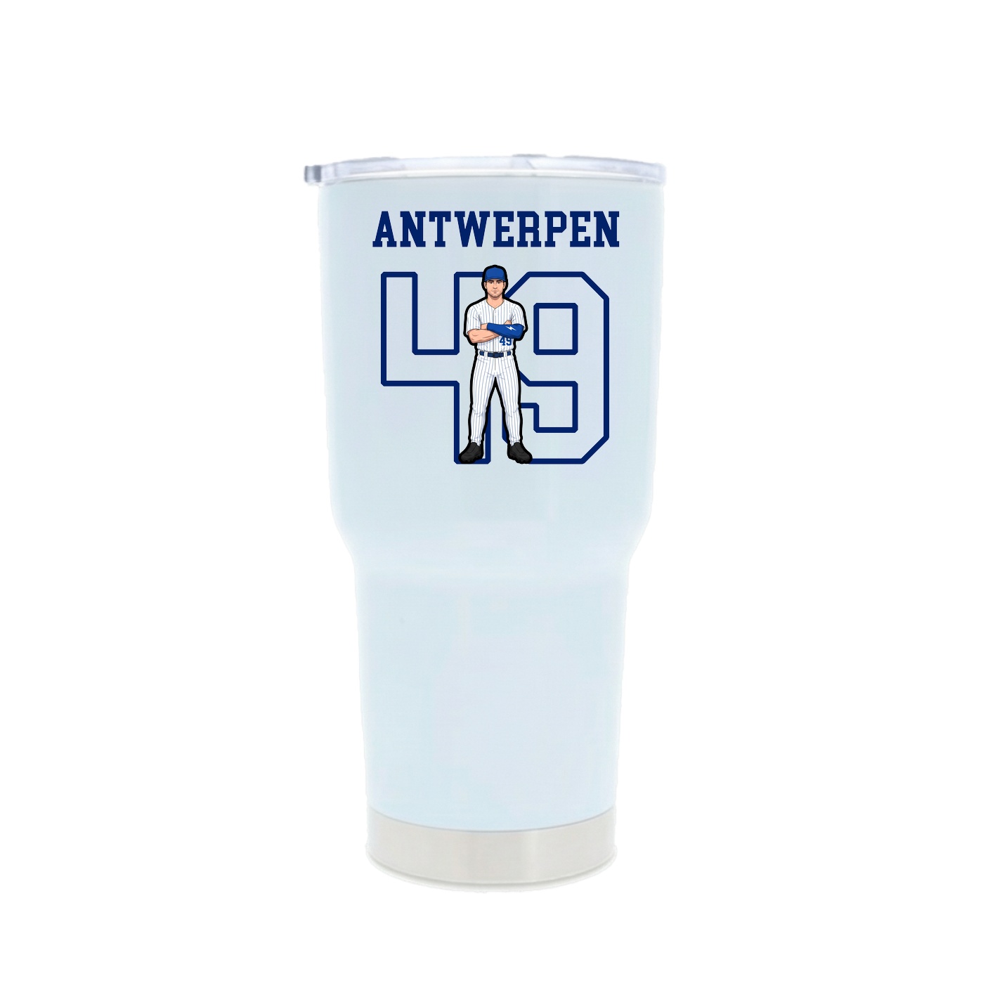 30oz Stainless Steel Tumbler — Shirsey in White