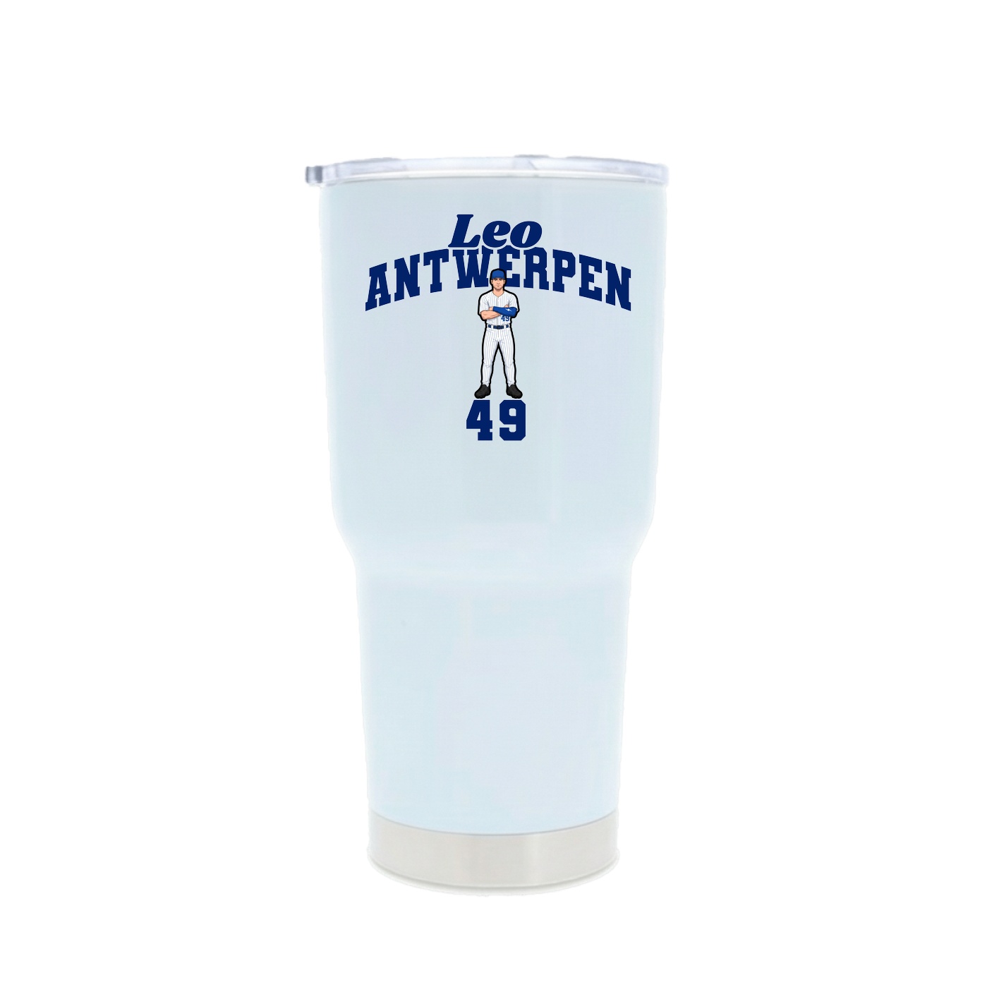 30oz Stainless Steel Tumbler — Signature Arch in White