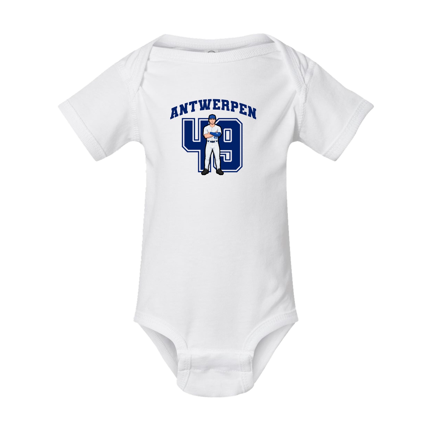 Baby Onesie — Number in White
