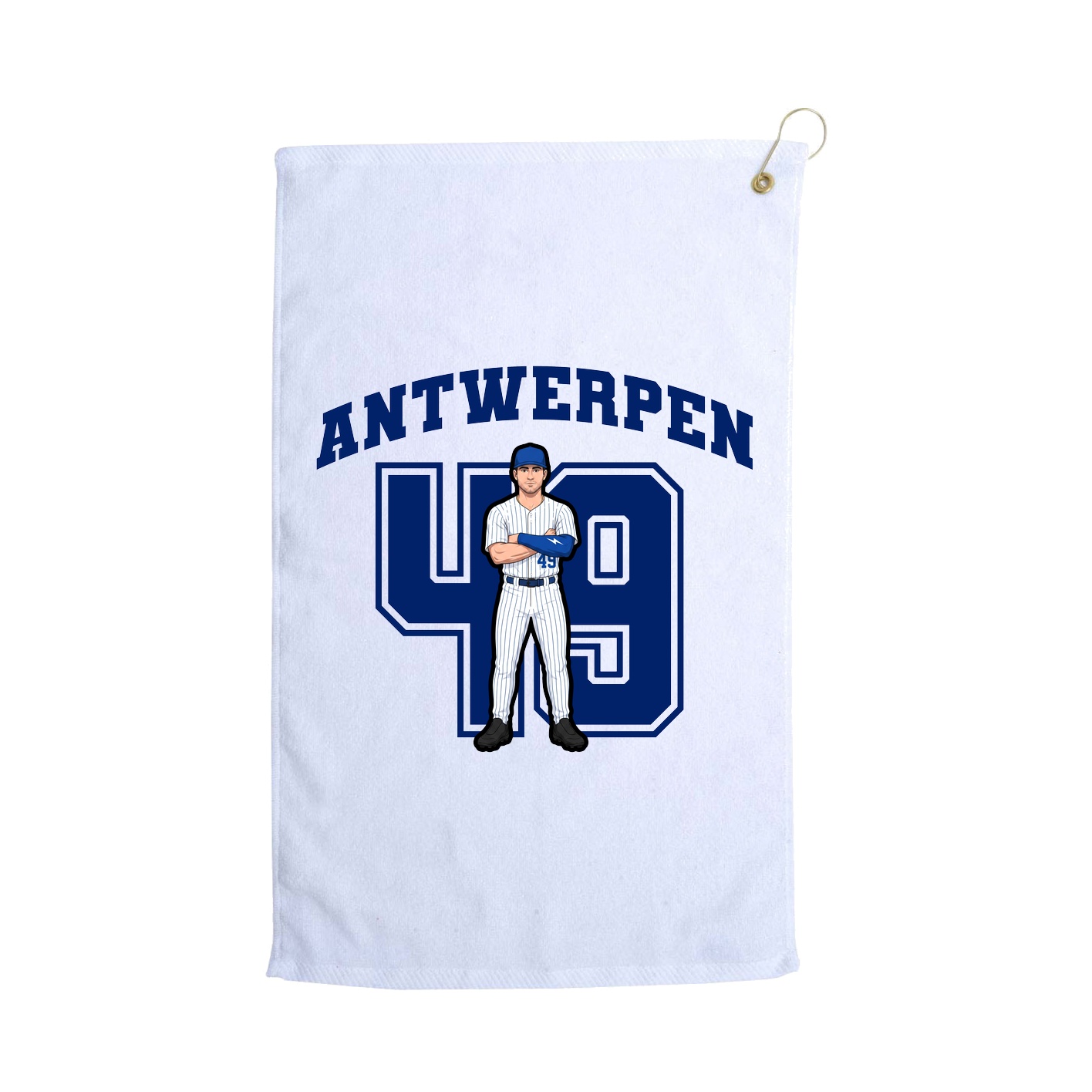 Golf Towel — Number in White
