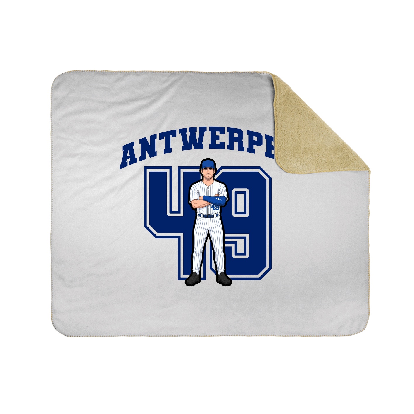 Throw Blanket — Number in White