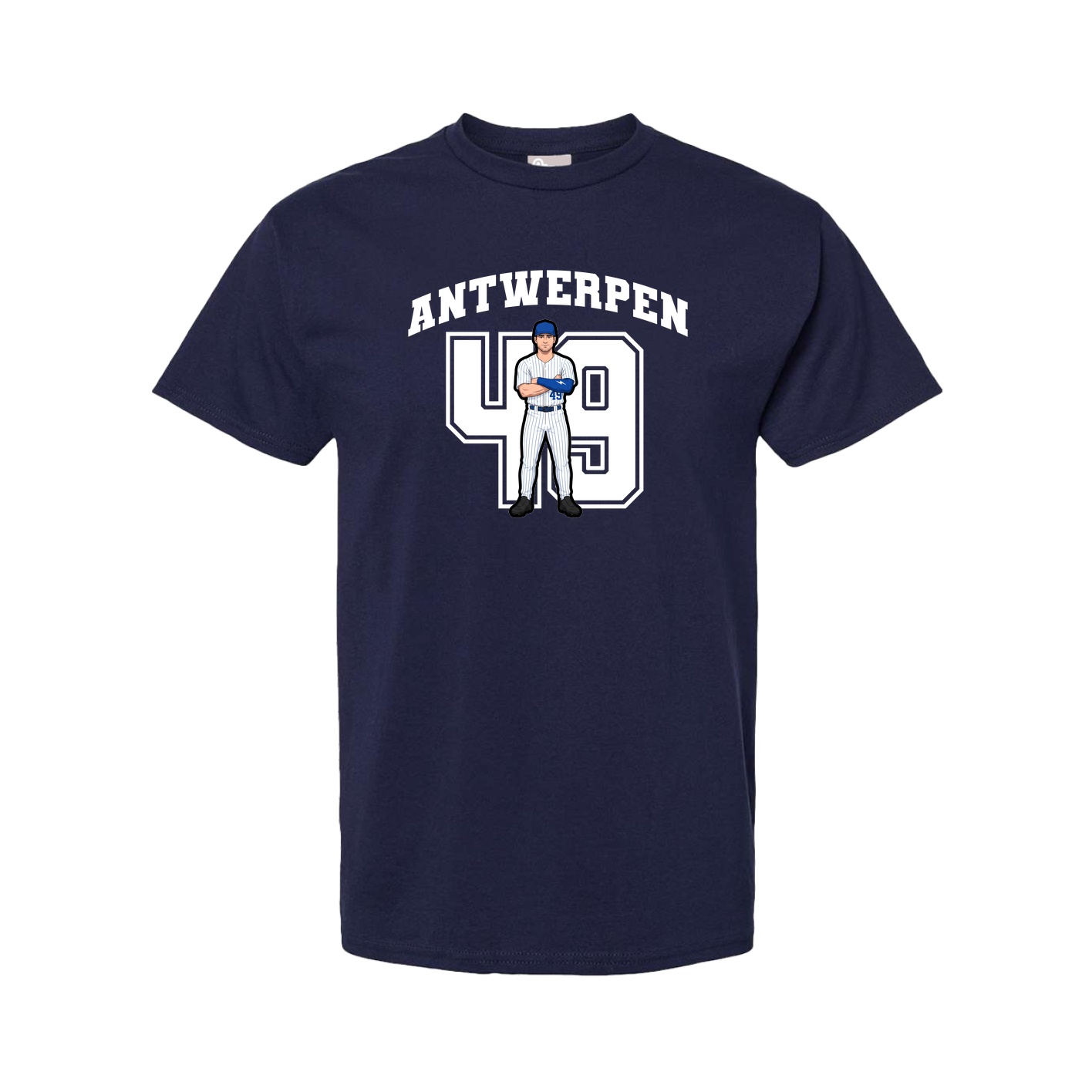 Youth Tee — Number in Navy