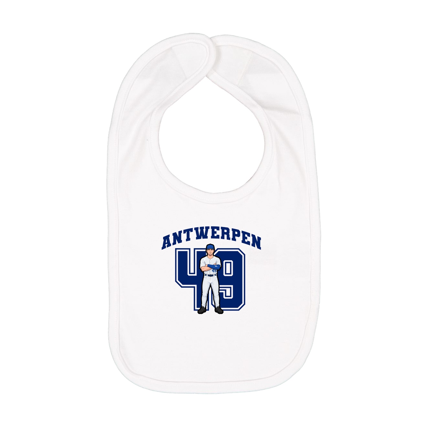 Infant Bib — Number in White