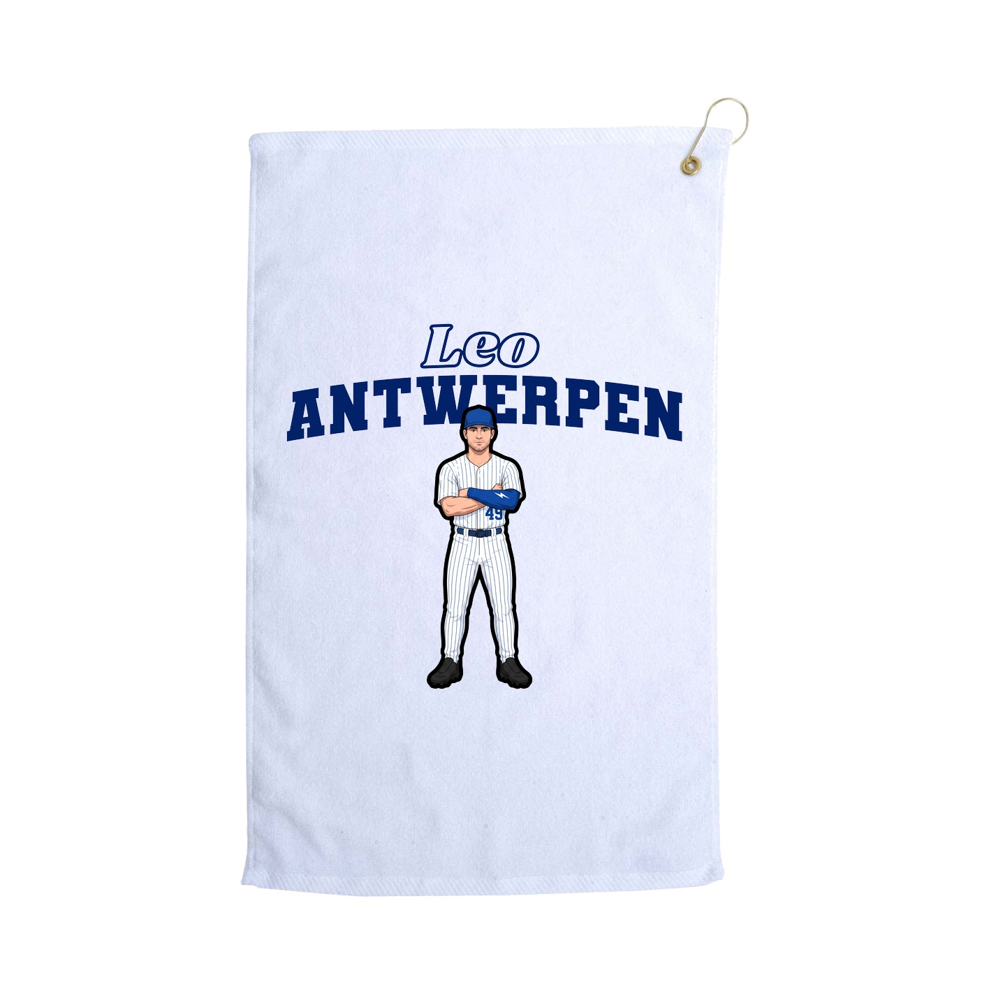 Golf Towel — Name Arch in White