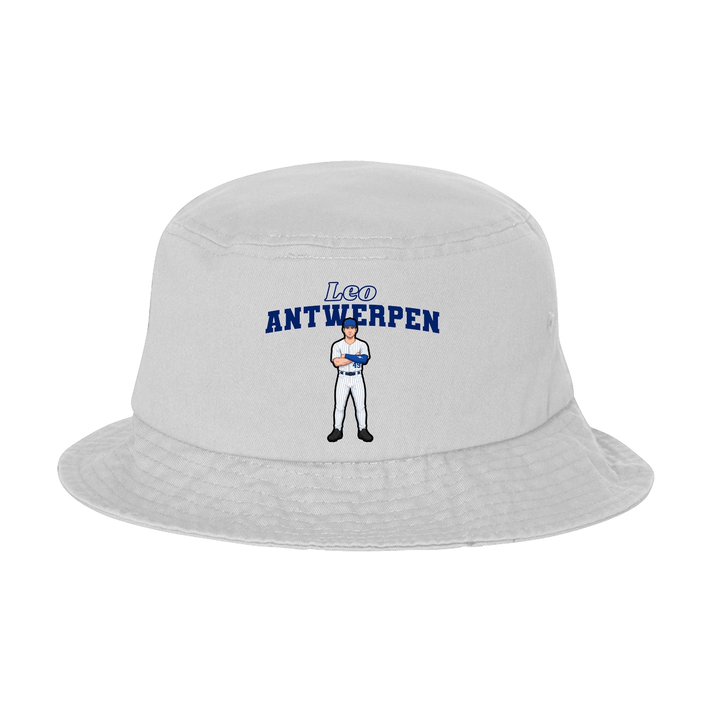 Bucket Cap — Name Arch in White