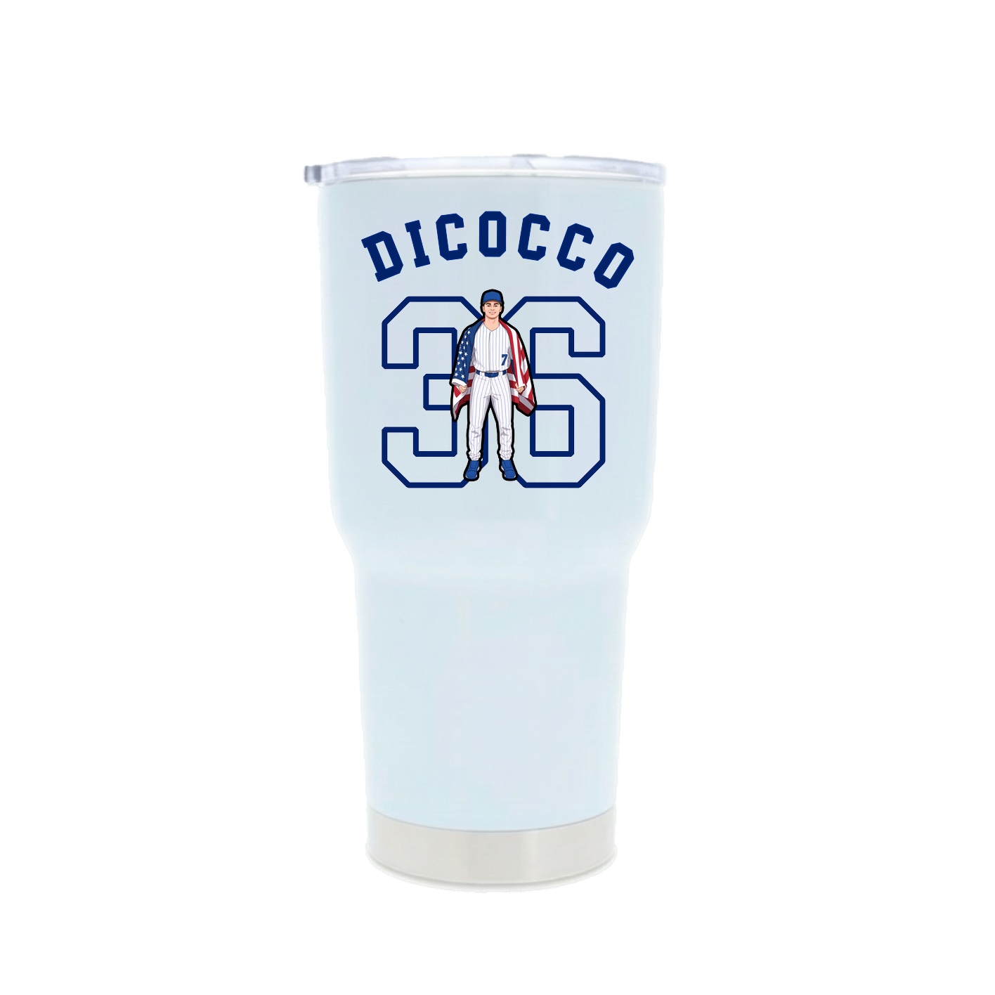 30oz Stainless Steel Tumbler — Shirsey Arch in White