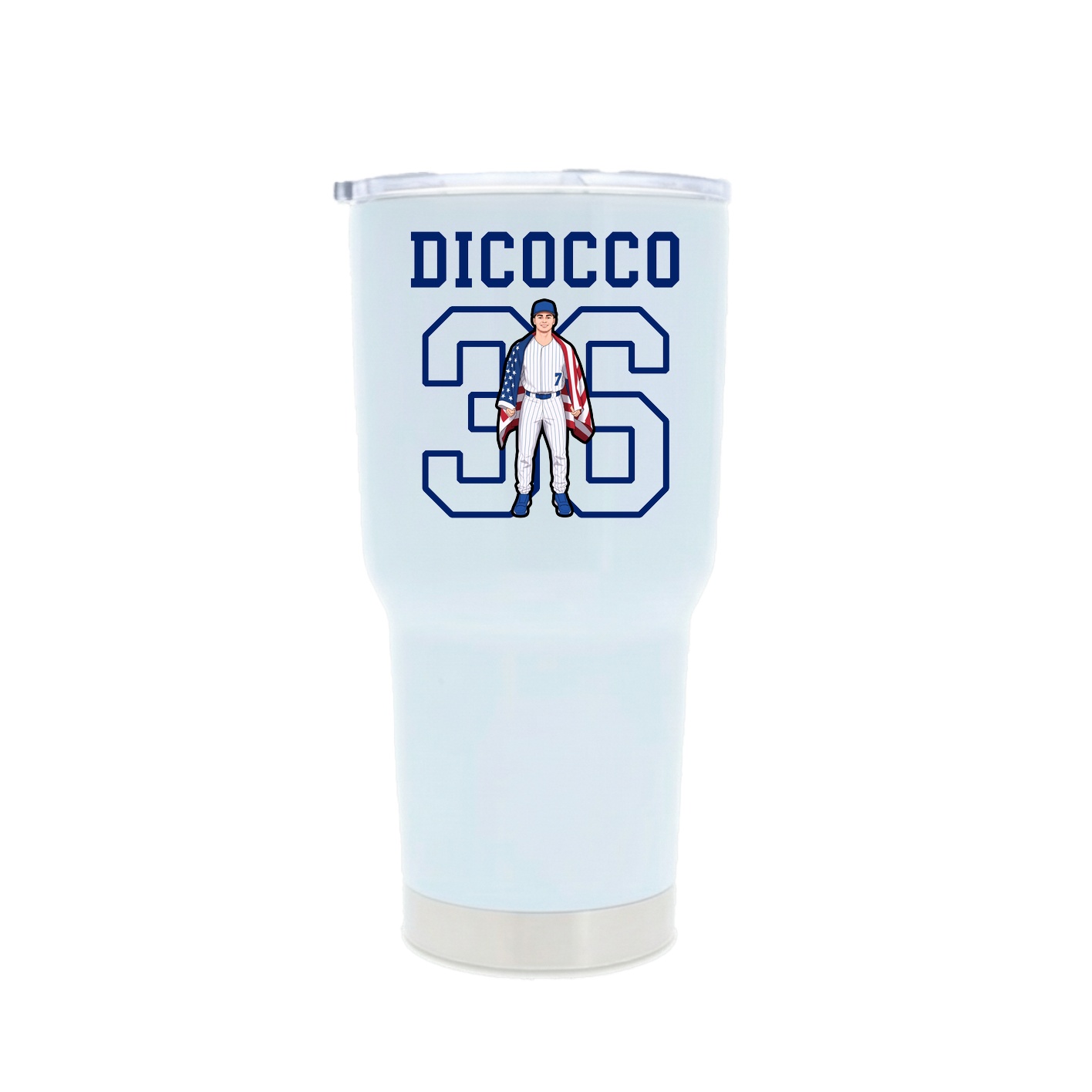 30oz Stainless Steel Tumbler — Shirsey in White
