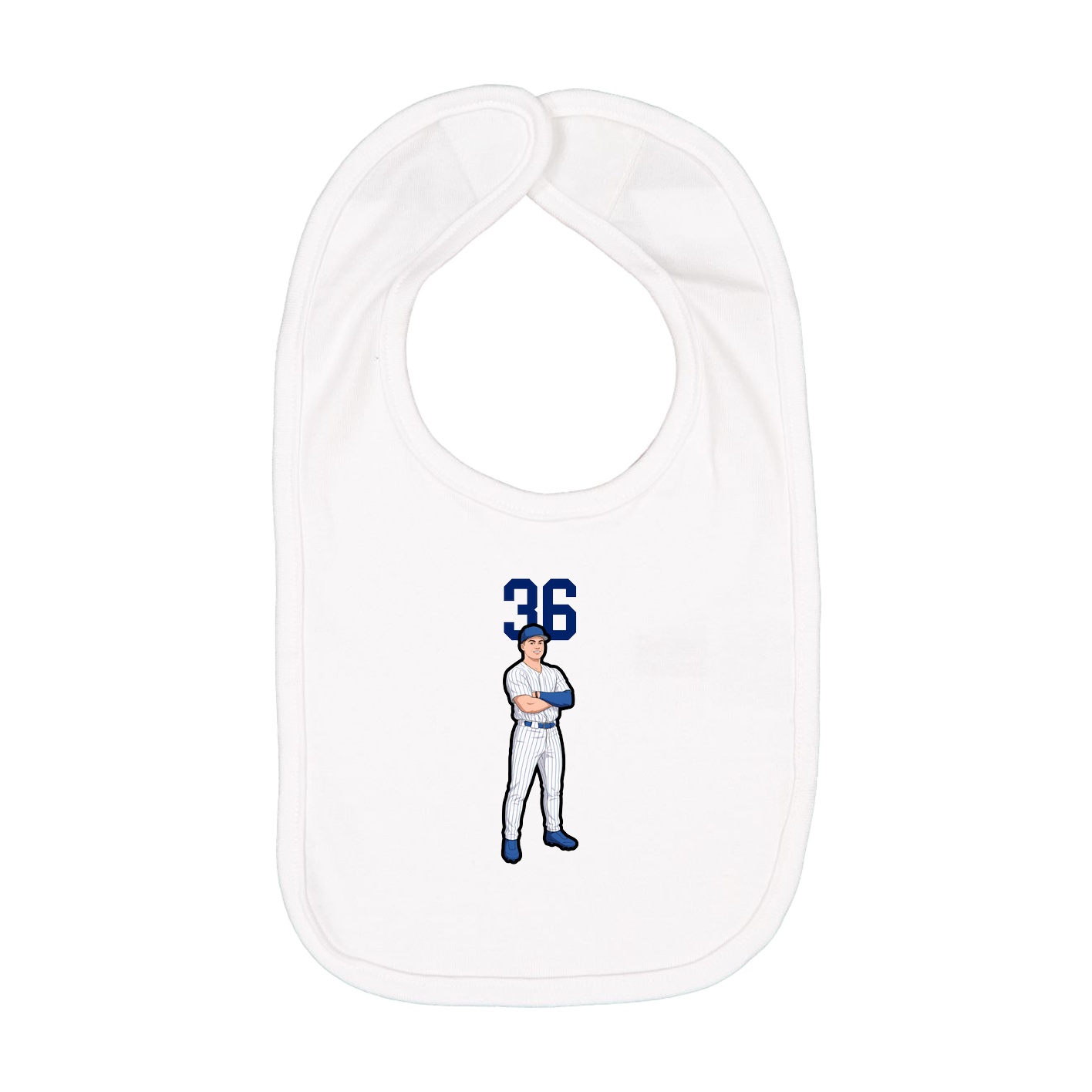 Infant Bib — Number Top in White