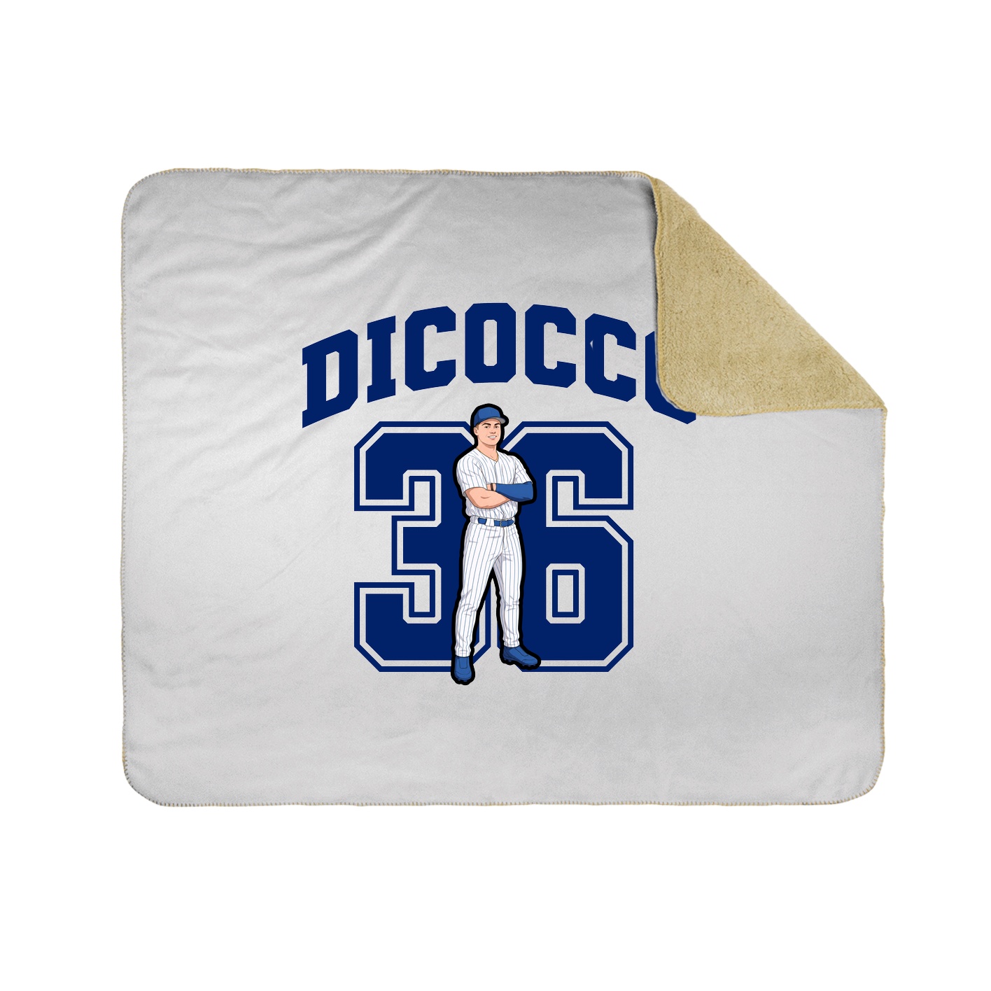 Throw Blanket — Number in White