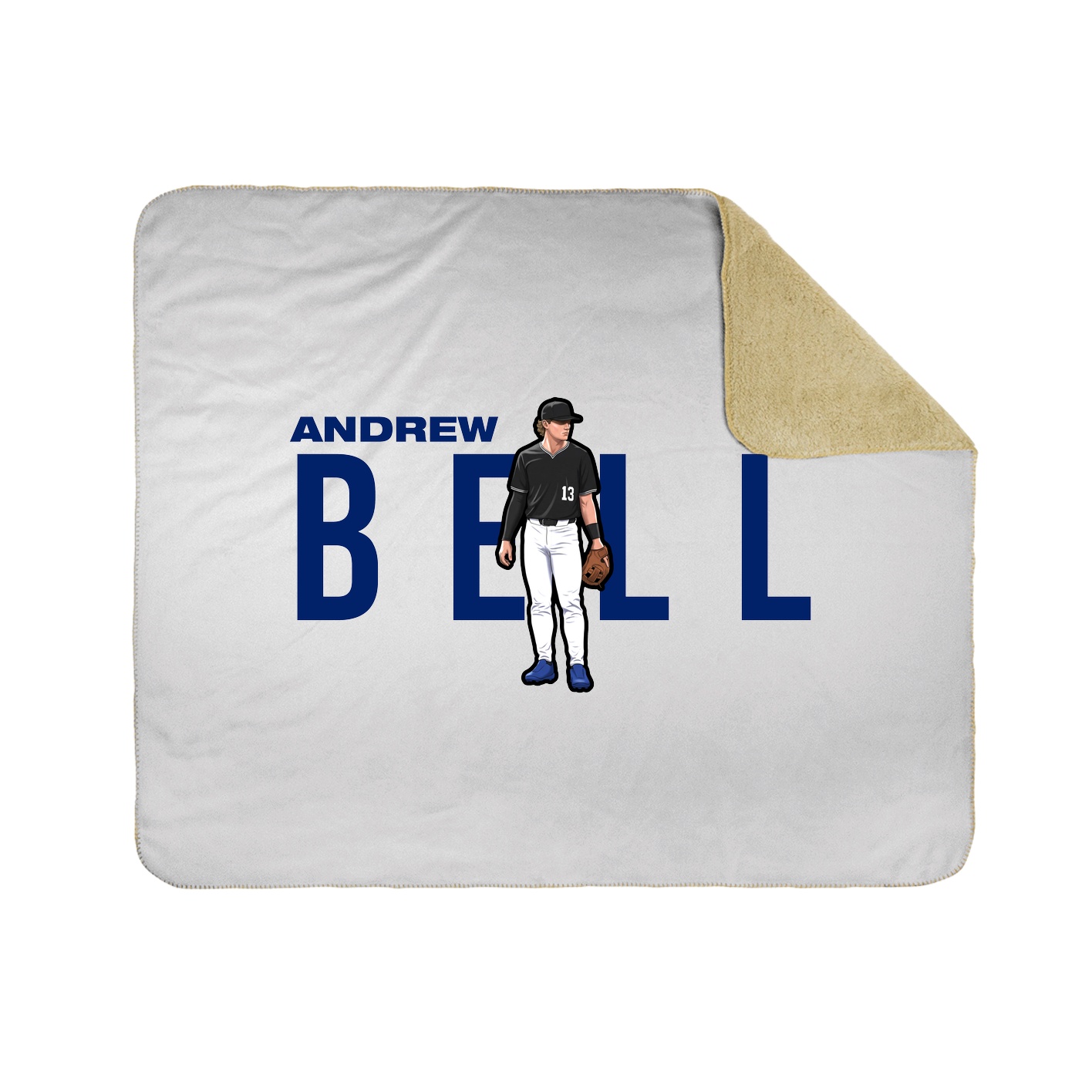 Throw Blanket — Player Name in White