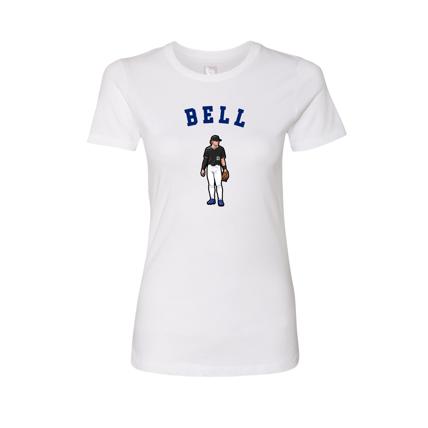 Fitted Women's Tee — Shirsey Arch in White
