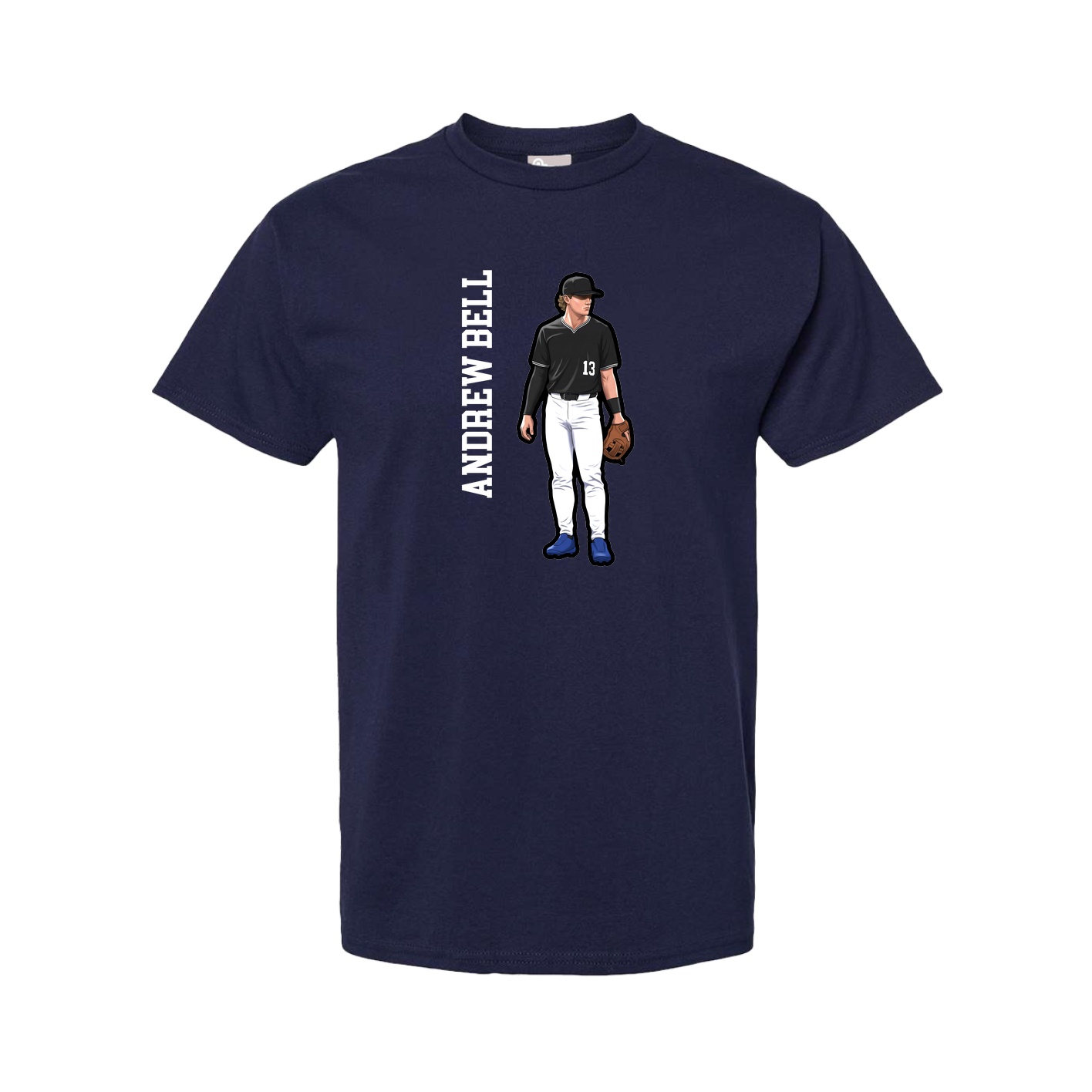 Tee — Name Vertical in Navy